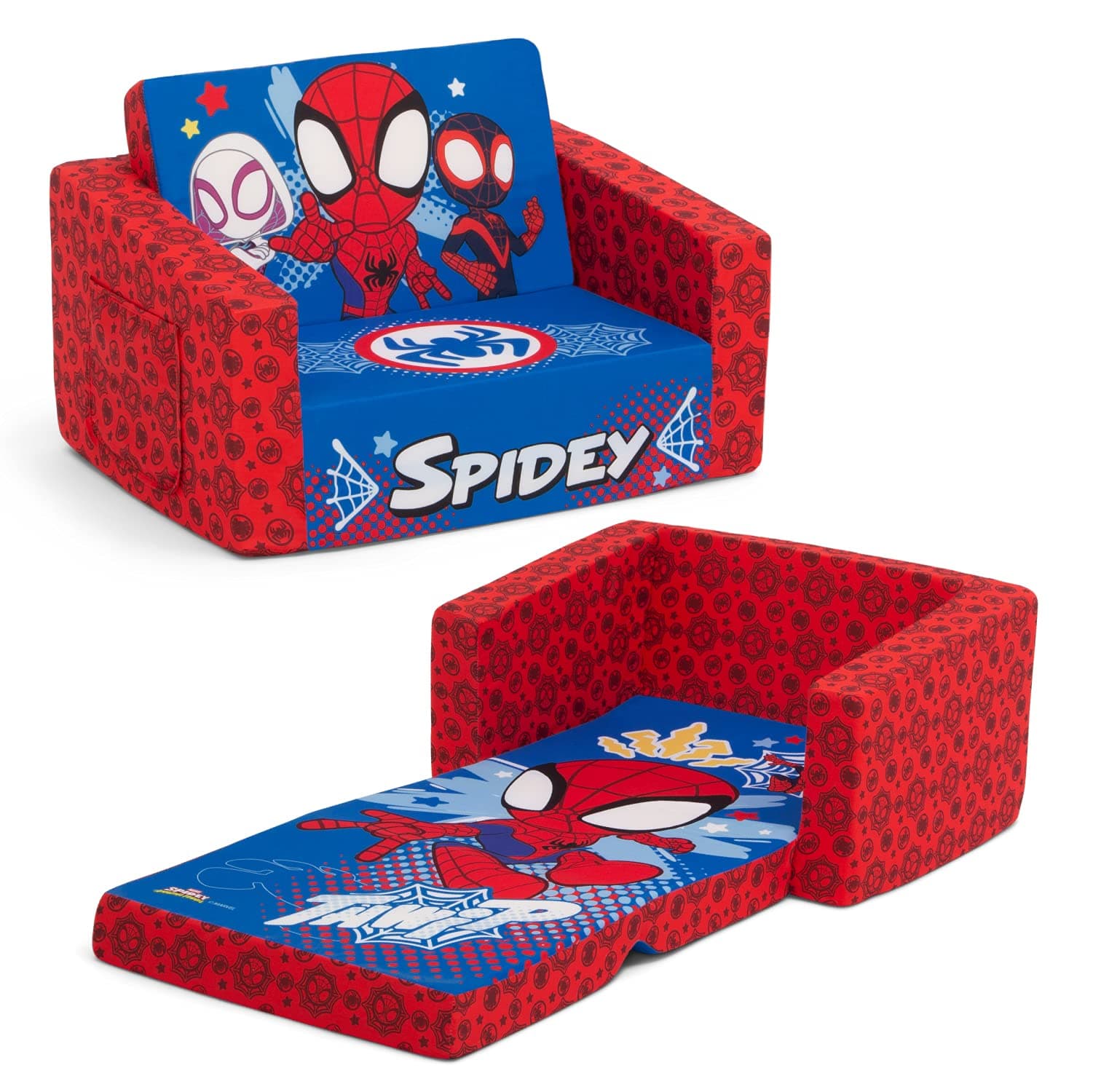 Delta Children Marvel Spidey and His Amazing Friends Cozee Flip-Out Chair - 2...