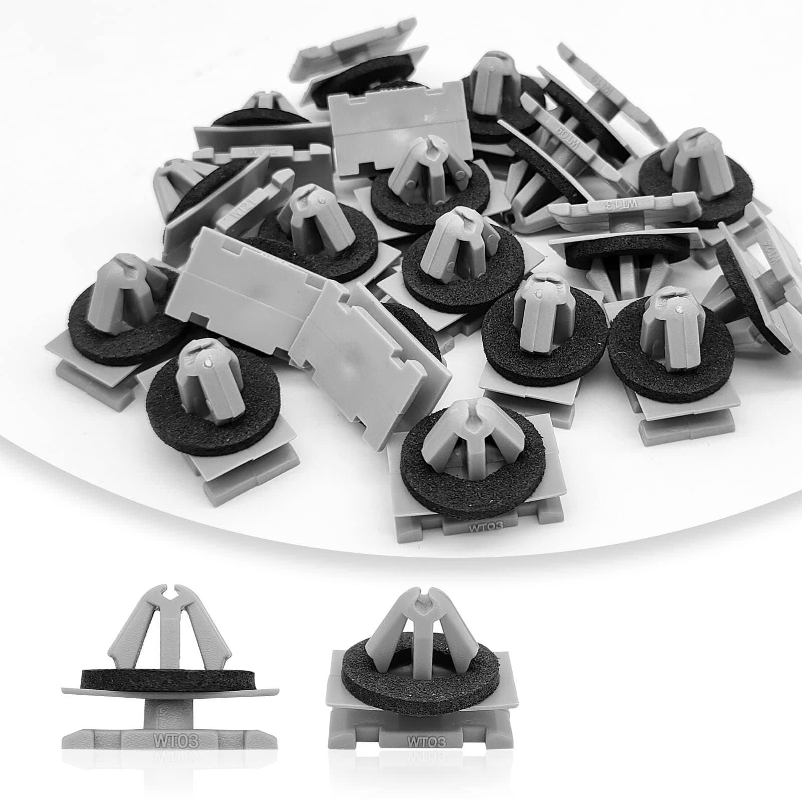 stymart 20Pcs Rocker Moulding Clip & Fender Exterior Trim Clips Compatible with Jeep Grand Cherokee Compass 68172491AA 68271803AA 68395627AA GM 11571175 19352782