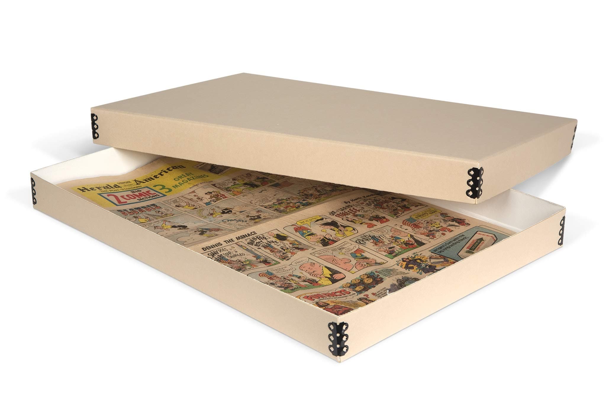 Gaylord Archival Tan Newspaper Preservation Box - 15W x 22L x 2" H