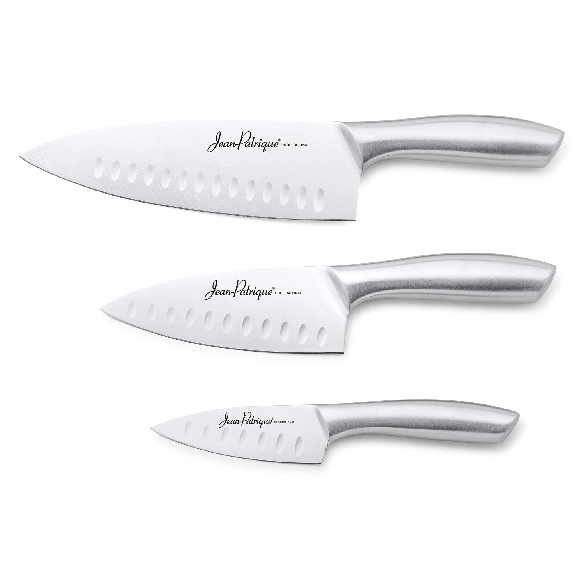 Jean-Patrique Santoku Knife | Stainless Steel Kitchen Razor Sharp Blade Chef Paring Knives - Set of 3 Pieces