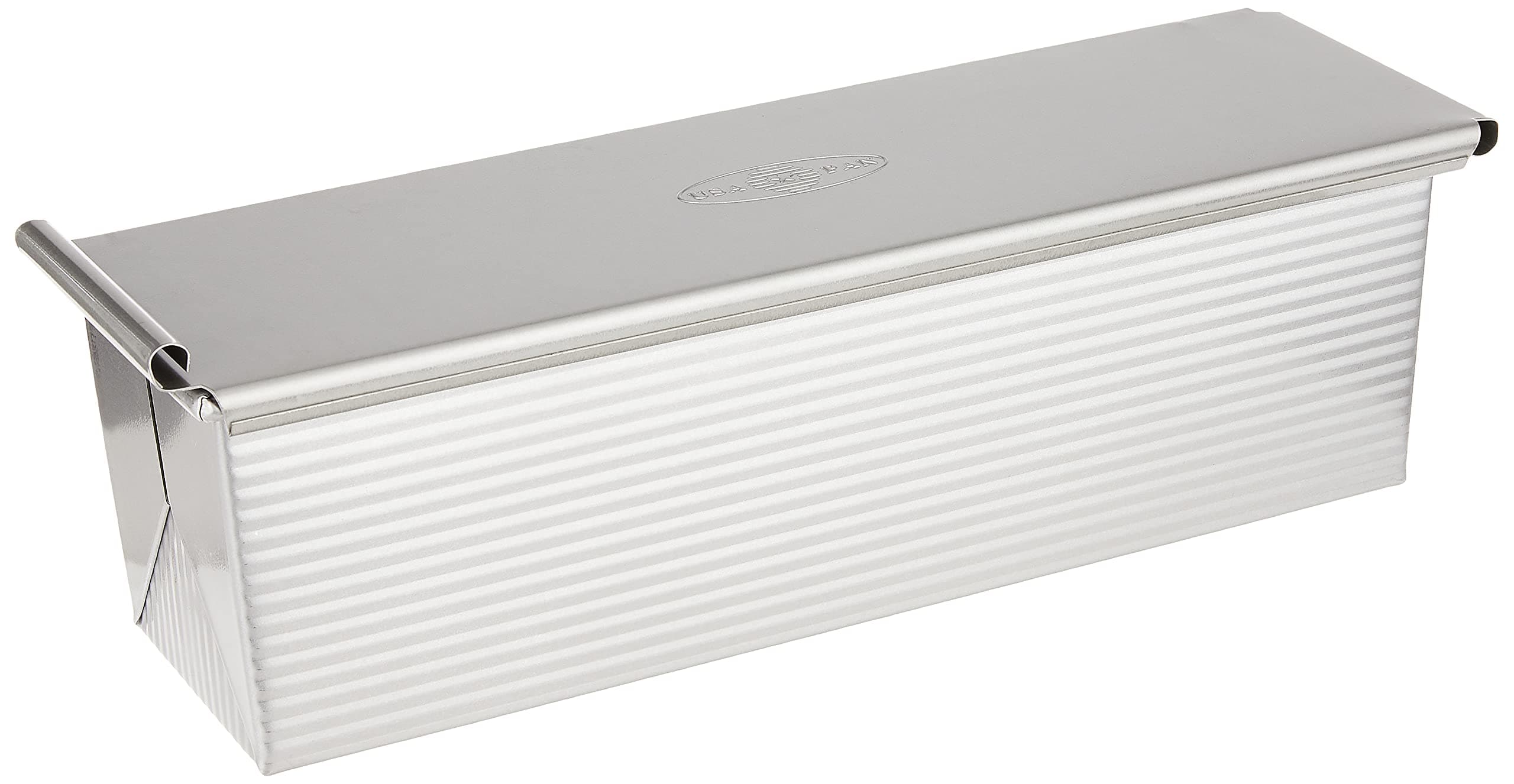 USA Pan Bakeware Pullman Loaf Pan with Cover, 13 x 4 inch, Nonstick & Quick Release Coating, Made in The USA from Aluminized Steel