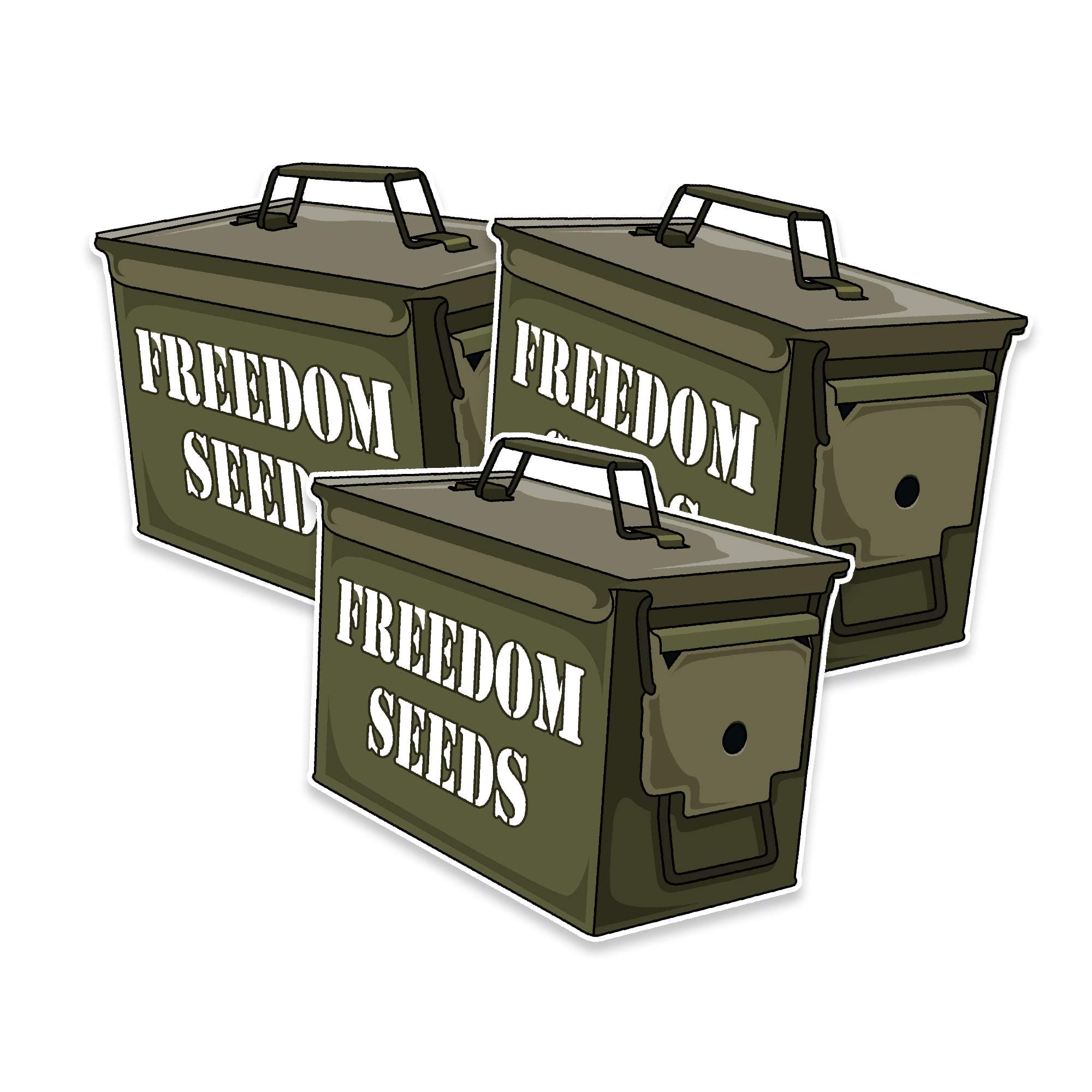 NEO Tactical Gear Freedom Seeds Ammo Can Vinyl Decal Made in The USA