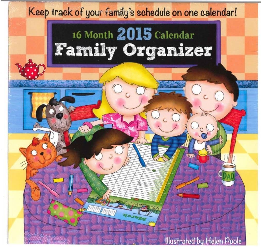 Family Organizer 2015 16 Month Wall Calendar