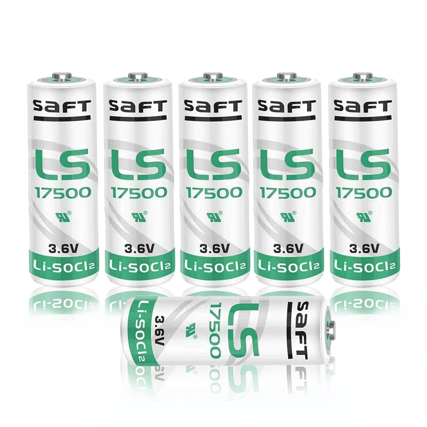 [6 Pack] LS17500 3.6V 3600mAh Lithium Battery for SAFT LS17500 LS 17500 for Fleet Monitoring,CNC Machine Tools