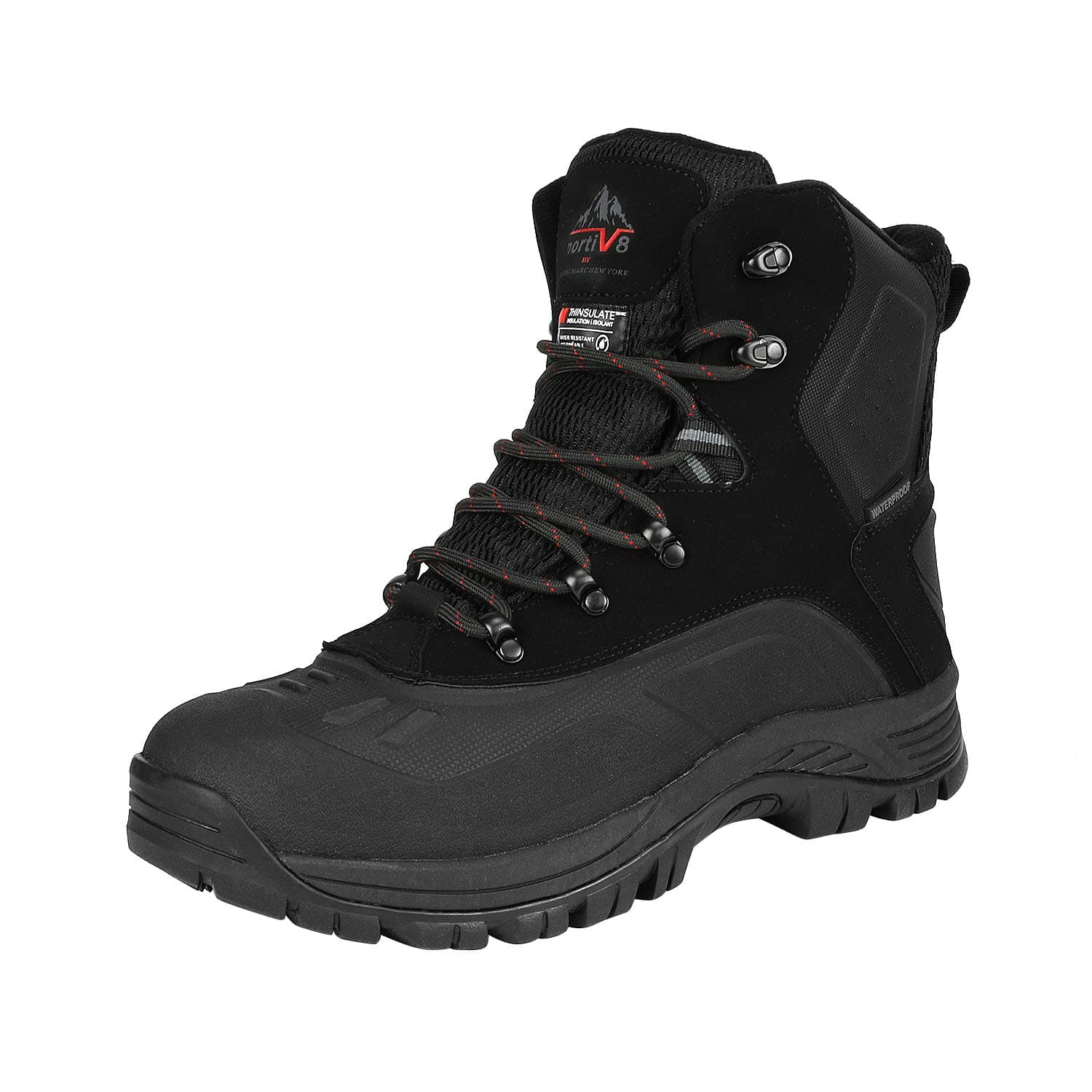 Men's Insulated Waterproof Construction Hiking Winter Snow Boots
