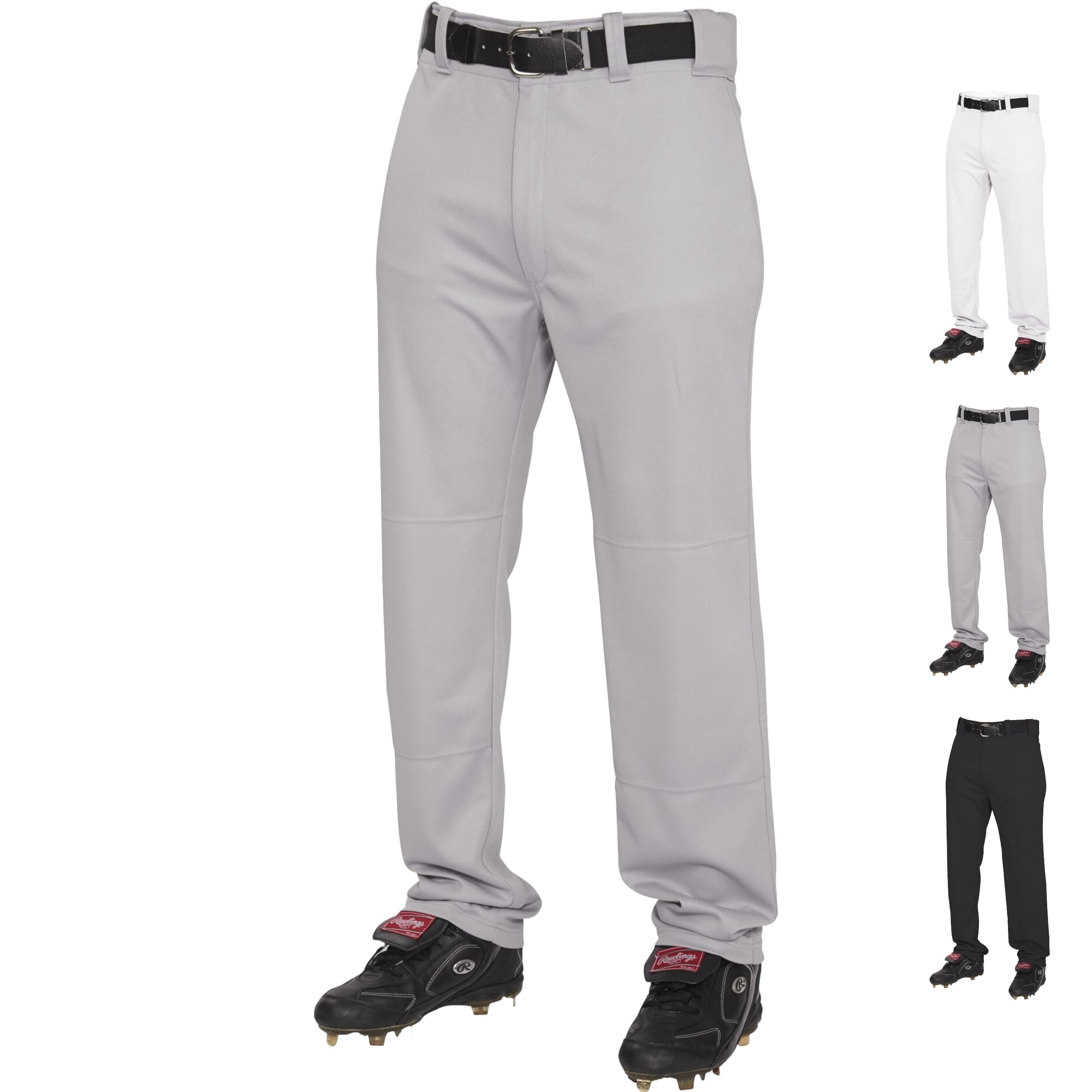 Men's Semi-Relaxed Full Length Baseball Pants | Adult Sizes | Solid | Multiple Colors