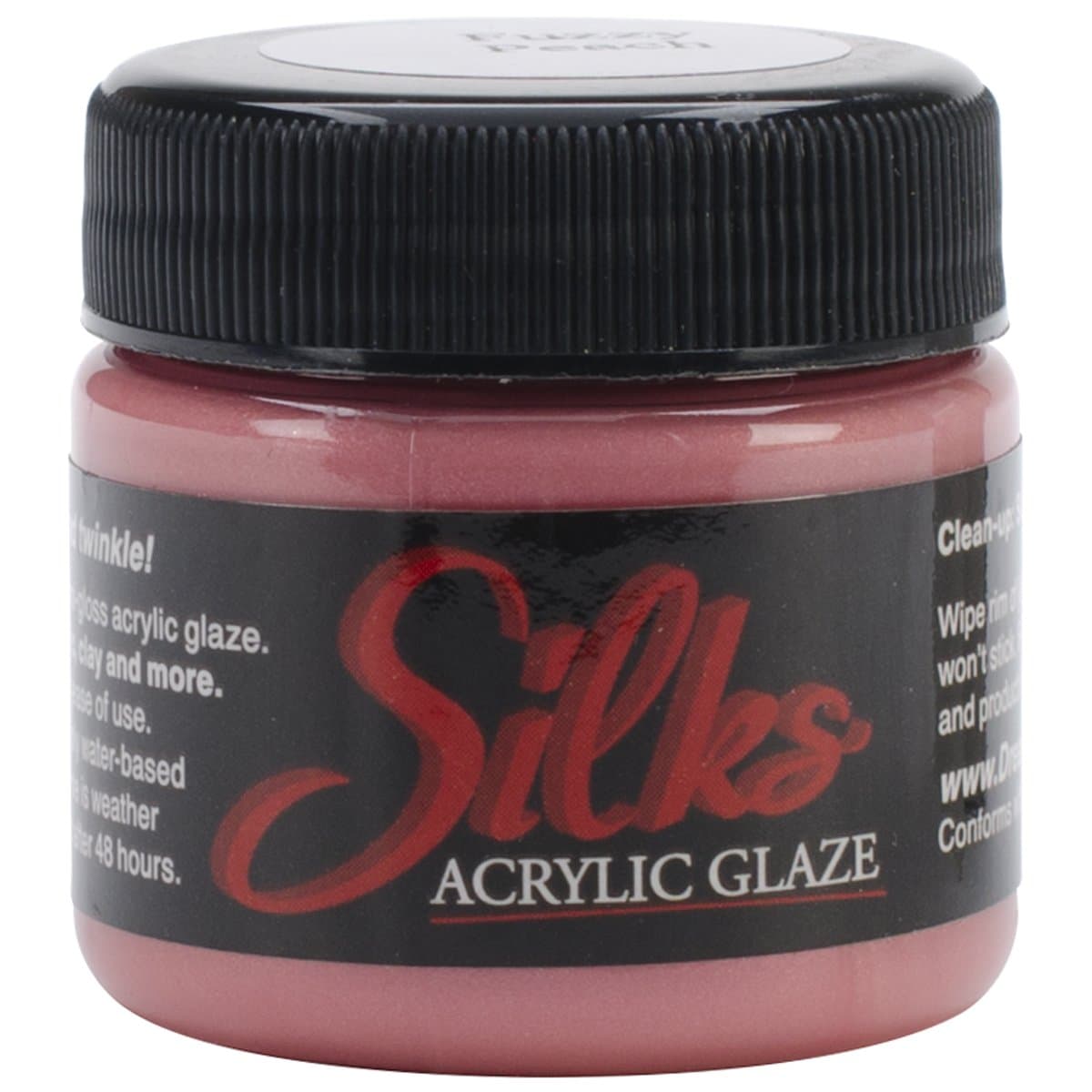 Luminarte Silks Acrylic Glaze Jar, 1-Ounce, Fuzzy Peach