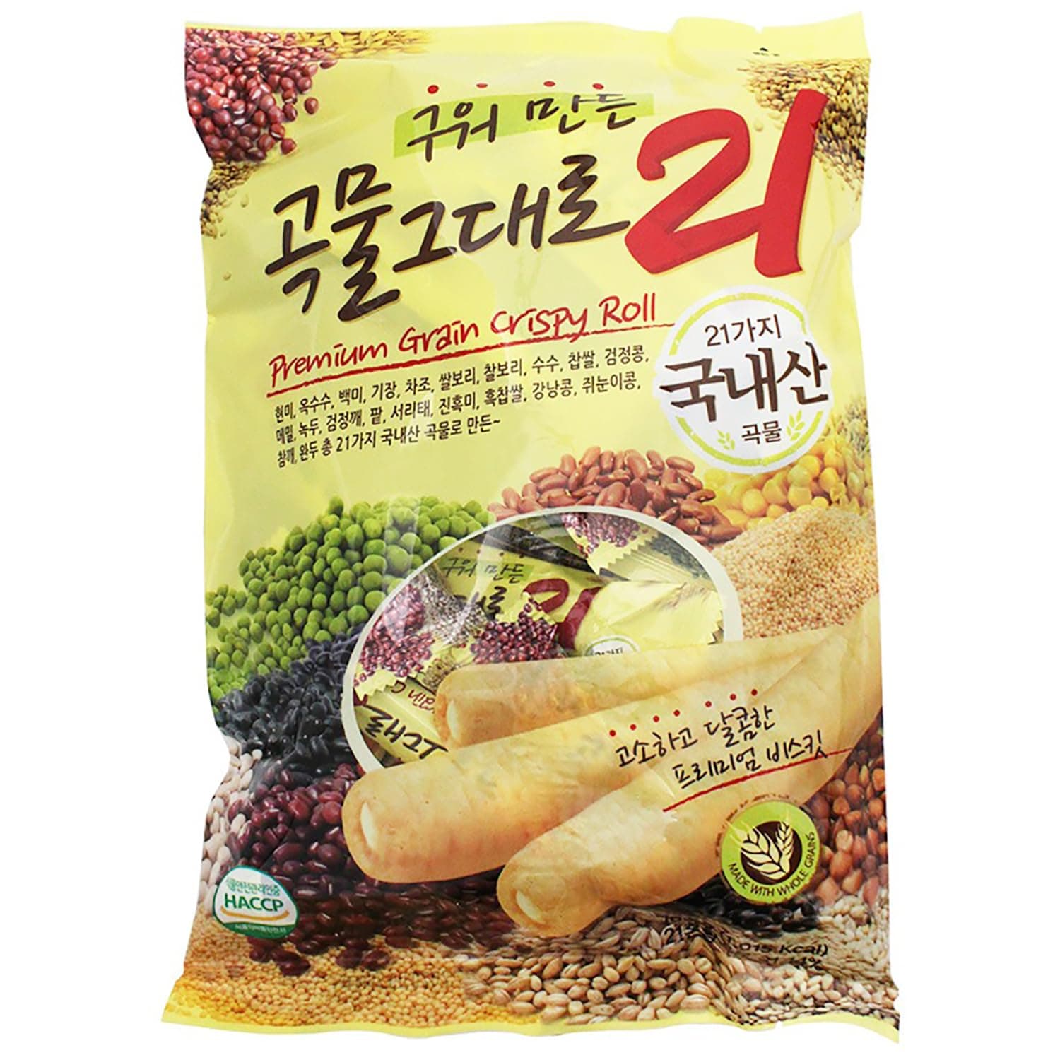 Korean Premium Multi Whole Grain Baked Crispy Rolls 180g