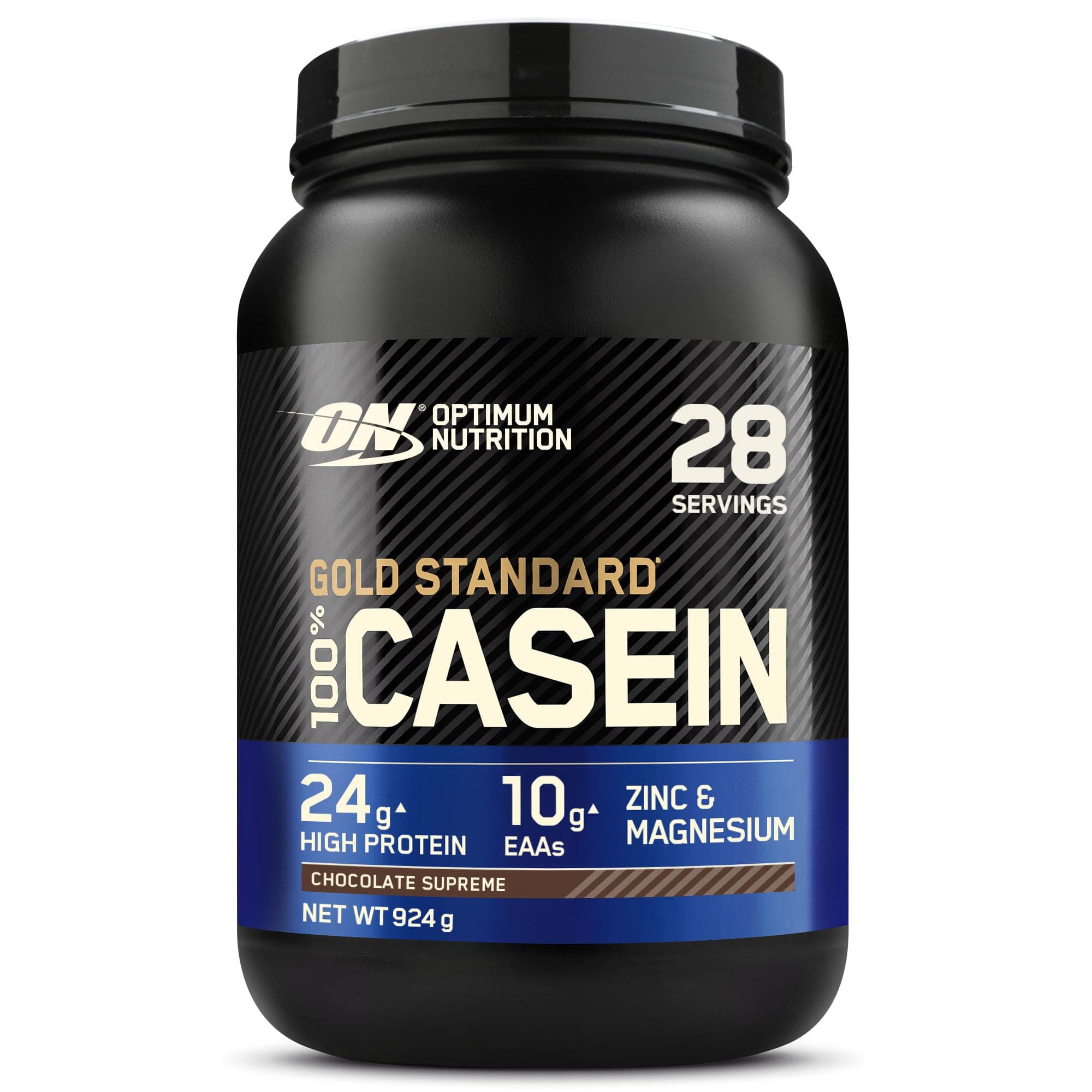 Optimum Nutrition Gold Standard Casein Slow Digesting Protein Powder with Zinc,Magnesium and Naturally Occurring Glutamine and Amino Acids,Chocolate Supreme,28 Servings,0.92 kg,Packaging May Vary
