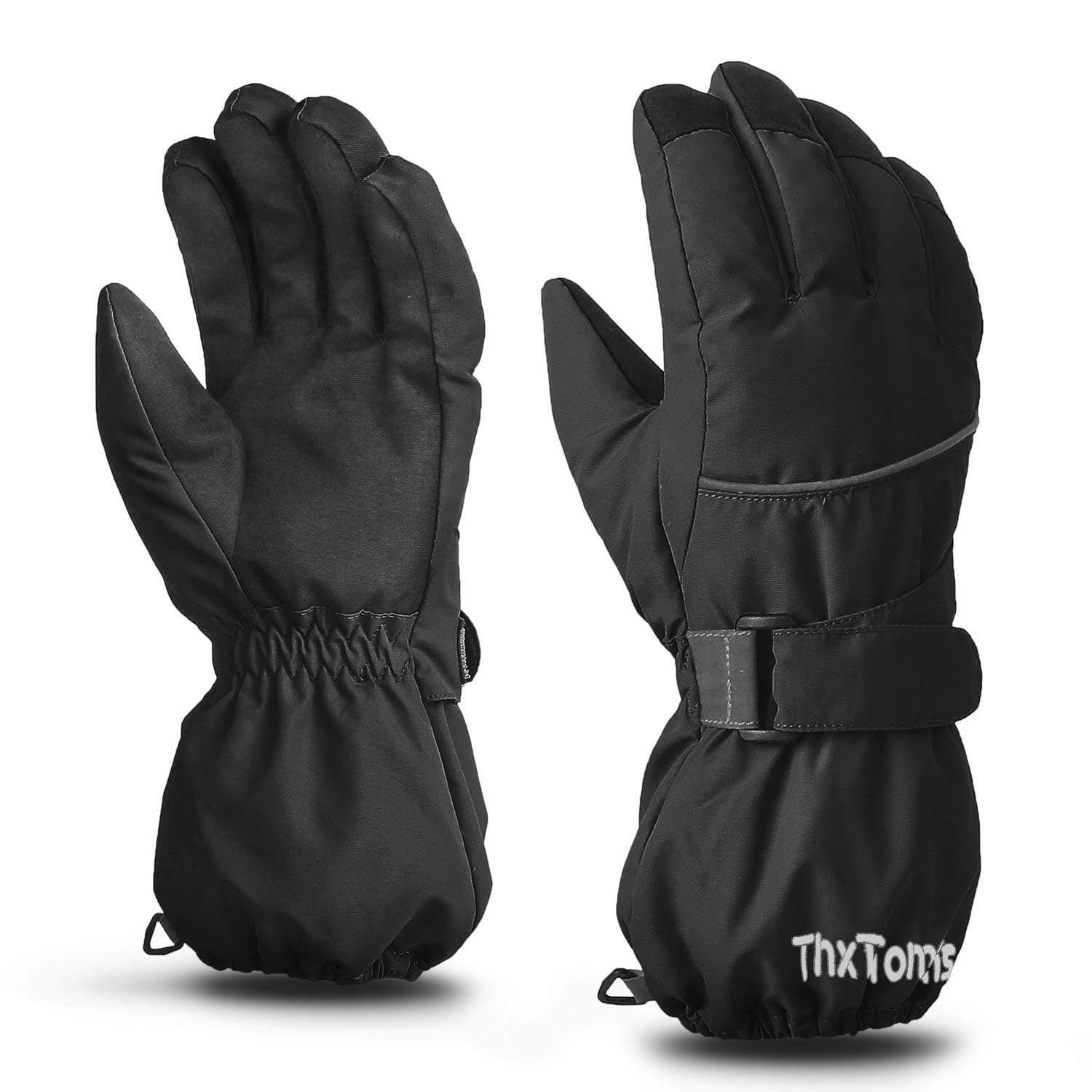ThxToms Kids Winter Ski Gloves | Windproof, Waterproof and Warmth | Oxford Cloth Palm Thicken Cold Weather Gloves -15℃ | Outdoor Sports Snowboard Bikes | Boys and Girls