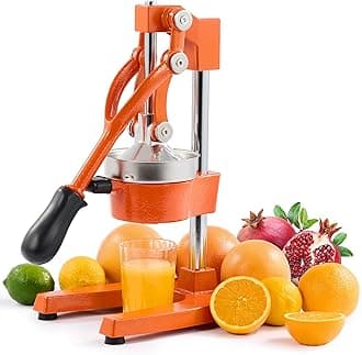 Commercial Grade Citrus Juicer Professional Hand Press Manual Fruit Juicer Metal Juice Squeezer Heavy Duty Orange Juicer Citrus Orange Lemon Lime Pomegranate