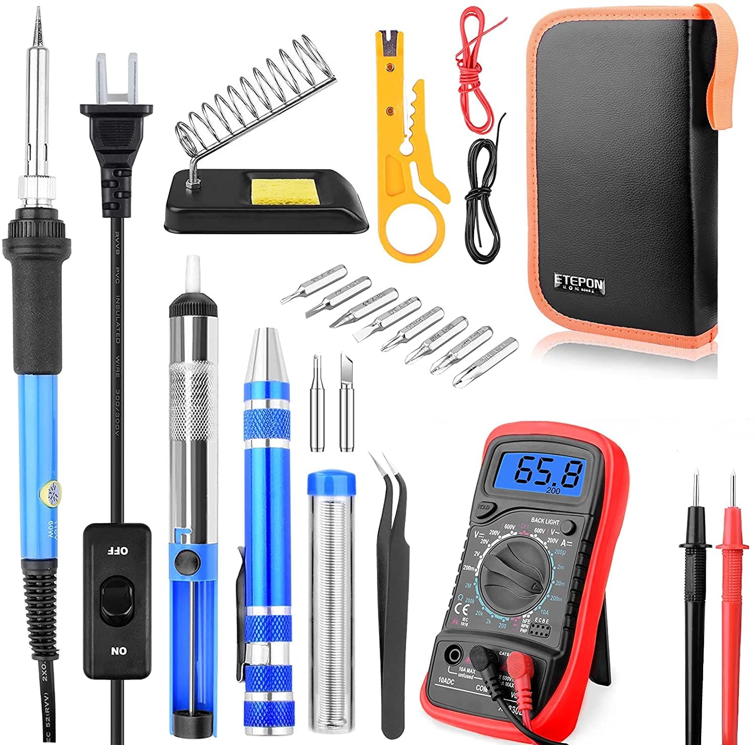 Sushi Making Kit - DIY Beginner Set - 10 Shape Molds, 3 Types - Maki rolls, Temaki, Nigiri, Knife, Spatula, Chopsticks, Sauce Dishes, Storage Bag & Sushi Maker Guide Book - Black - by KitchenBoosterz