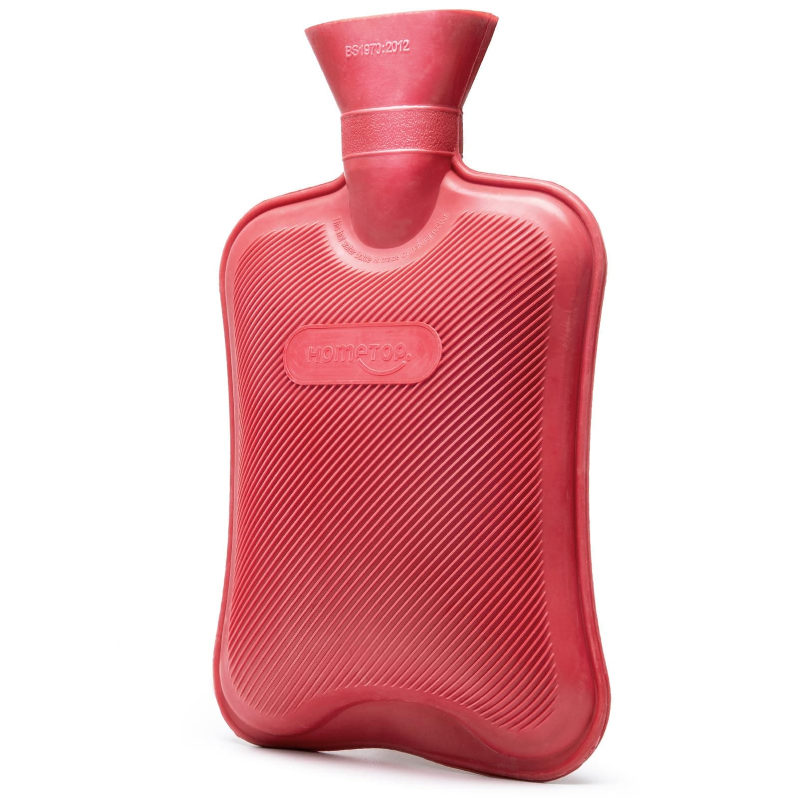 HomeTop Premium Classic Rubber Hot Water Bottle (Red)