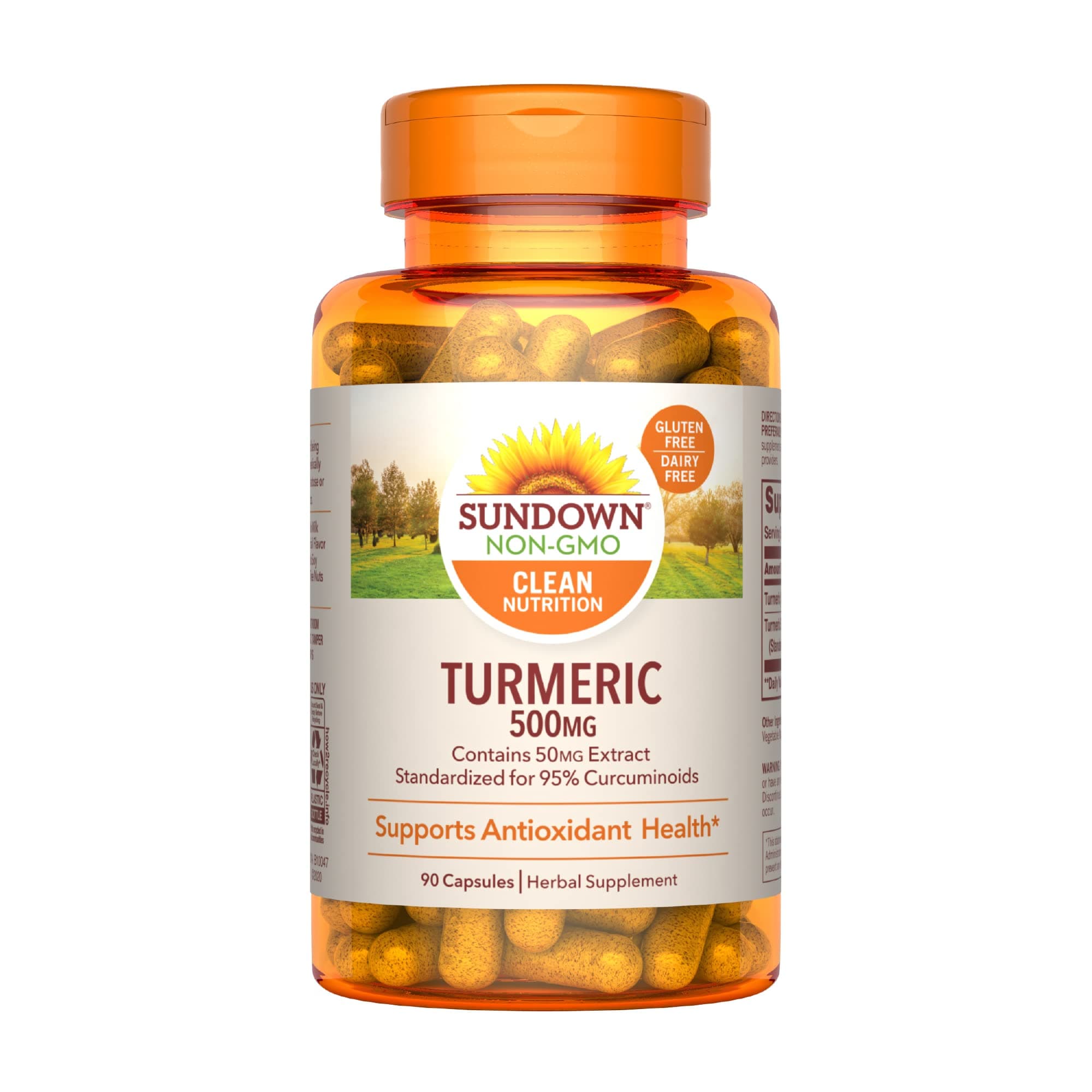 Sundown Naturals Turmeric Curcumin 90 Capsules (500mg)