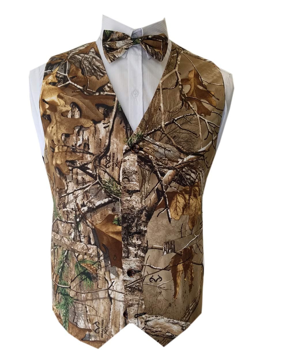 VSTEXTILE Camouflage Vest & tie camo Groom wear