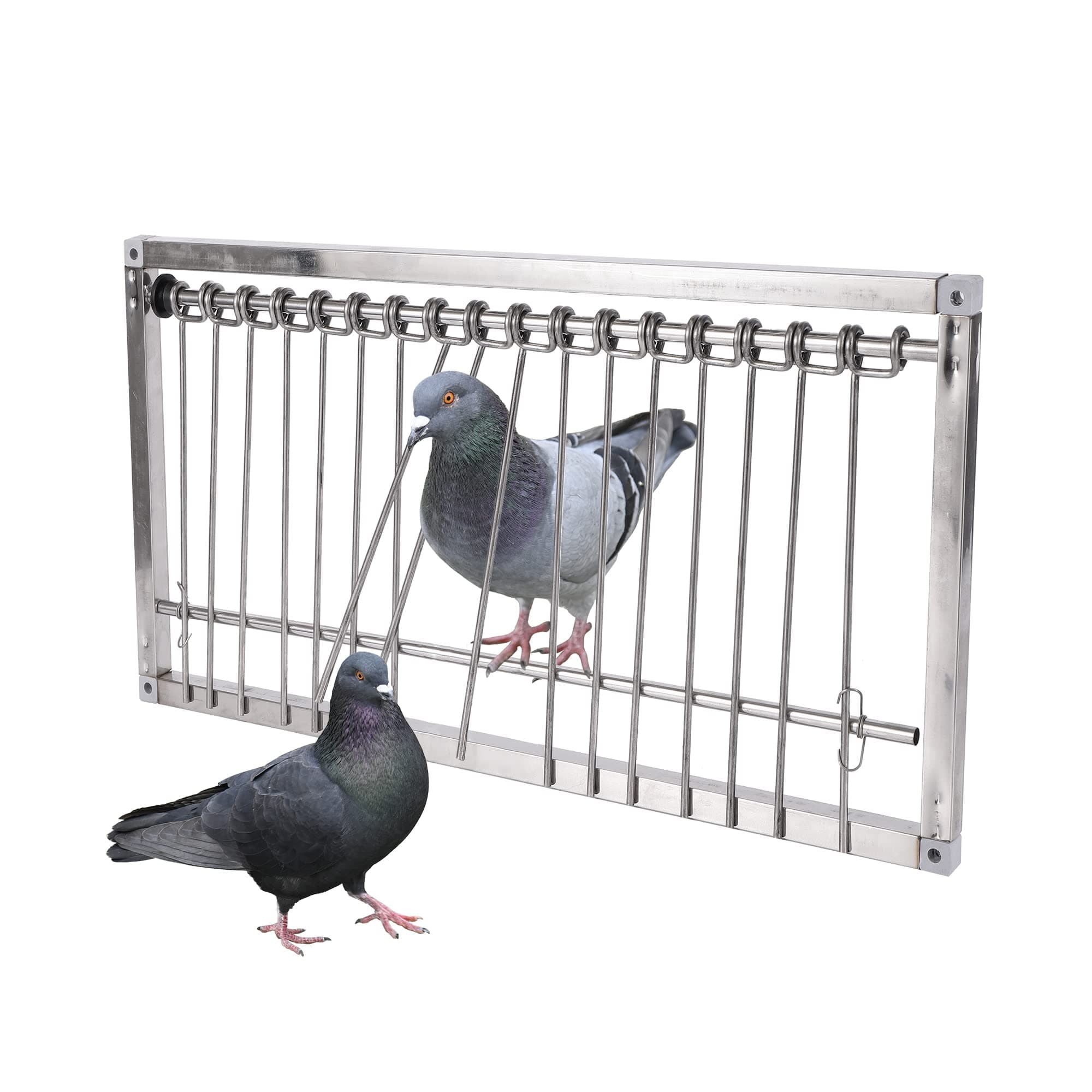 1PC Pigeon Trap Door Stainless Steel Entrance Trap Suitable for Quail Poultry Birds (50 * 26 cm)