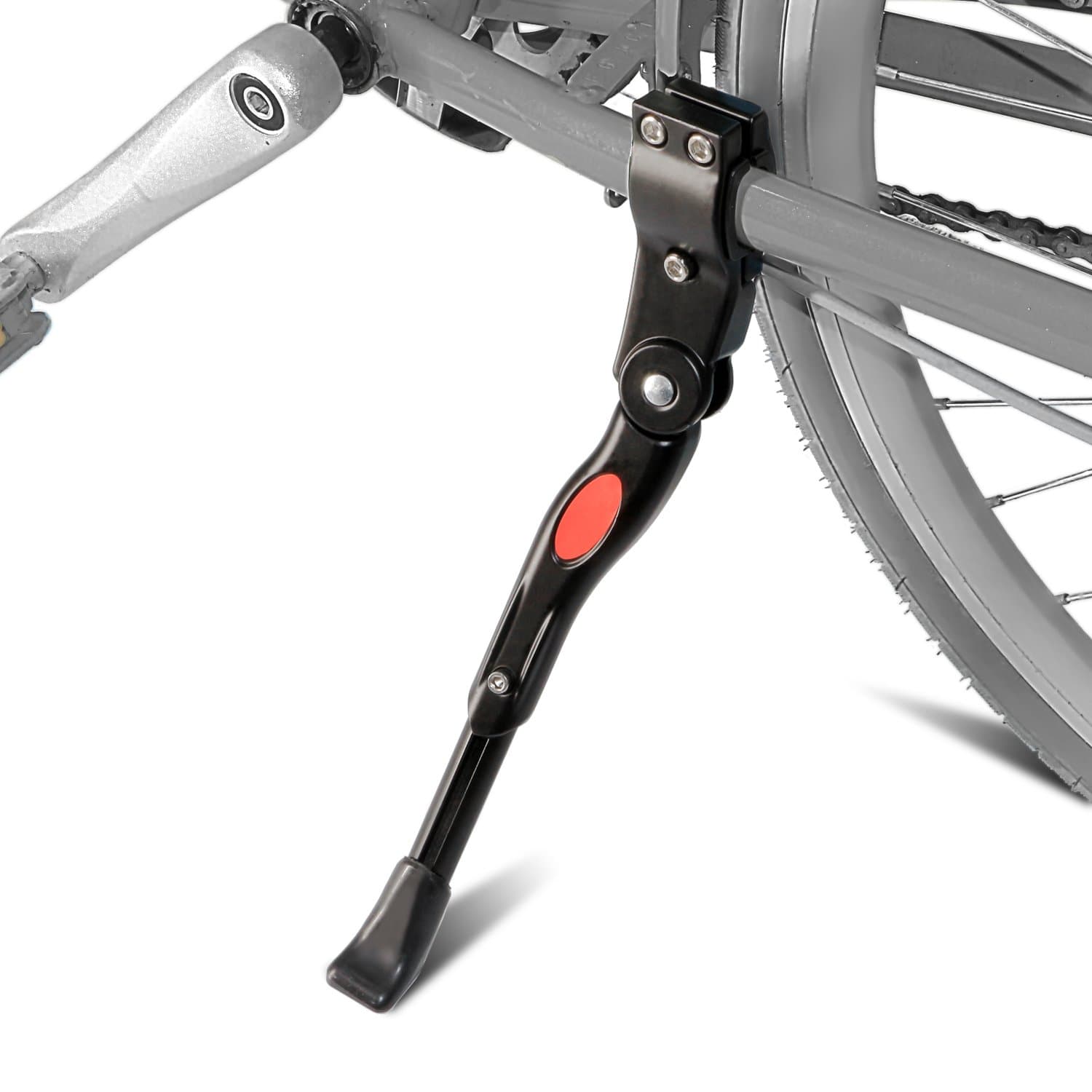 Trehai Bicycle Kickstands, Adjustable Folding Aluminum Alloy MTB Road Cycling Bike Rear Side Kick Stand, for Bicycle 22"-27" and 700 Road Bike, Black