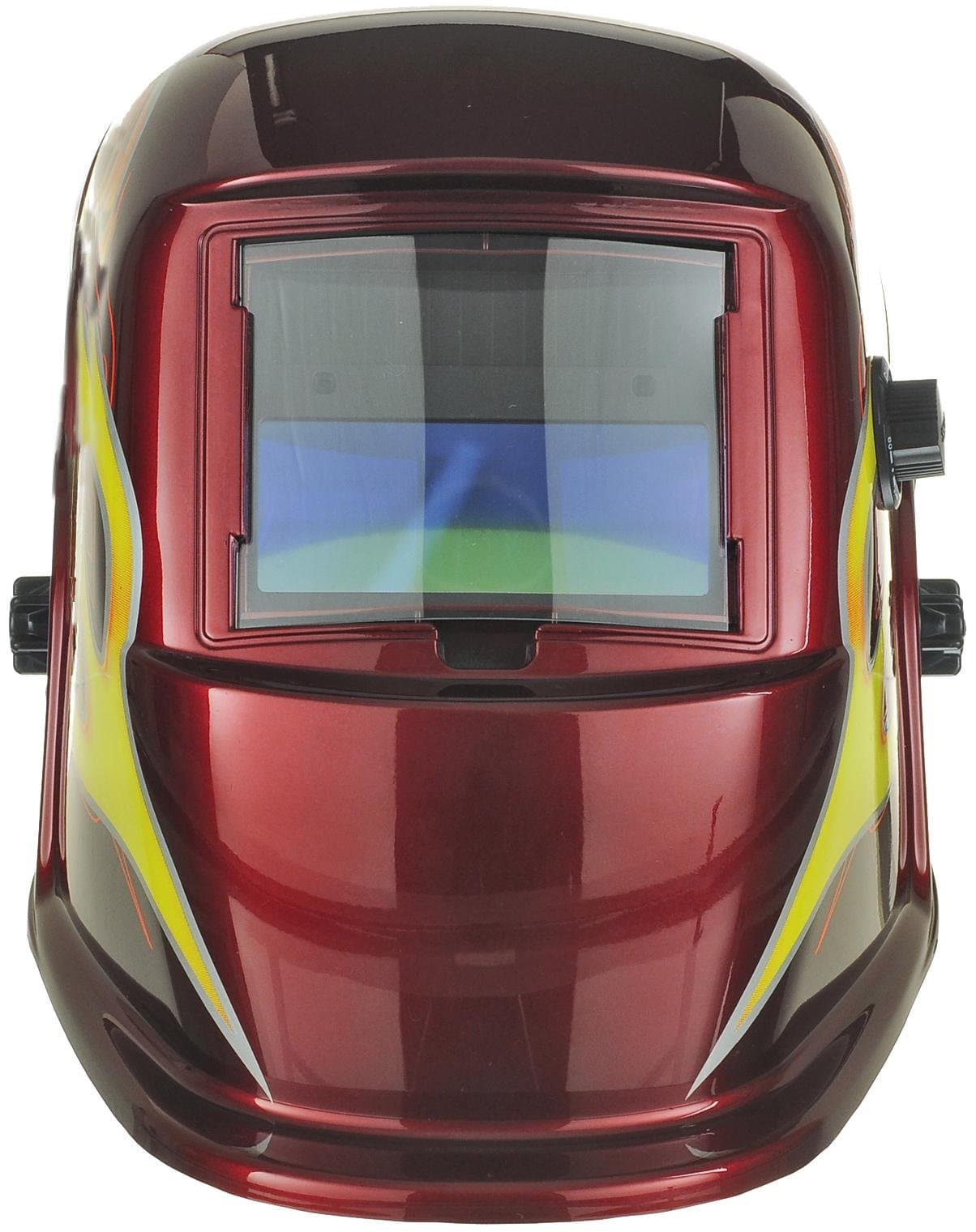 Expert Weld XWH6 9-13 Shades Hot Auto Darkening Welding Helmet Plus Grind Function - Red