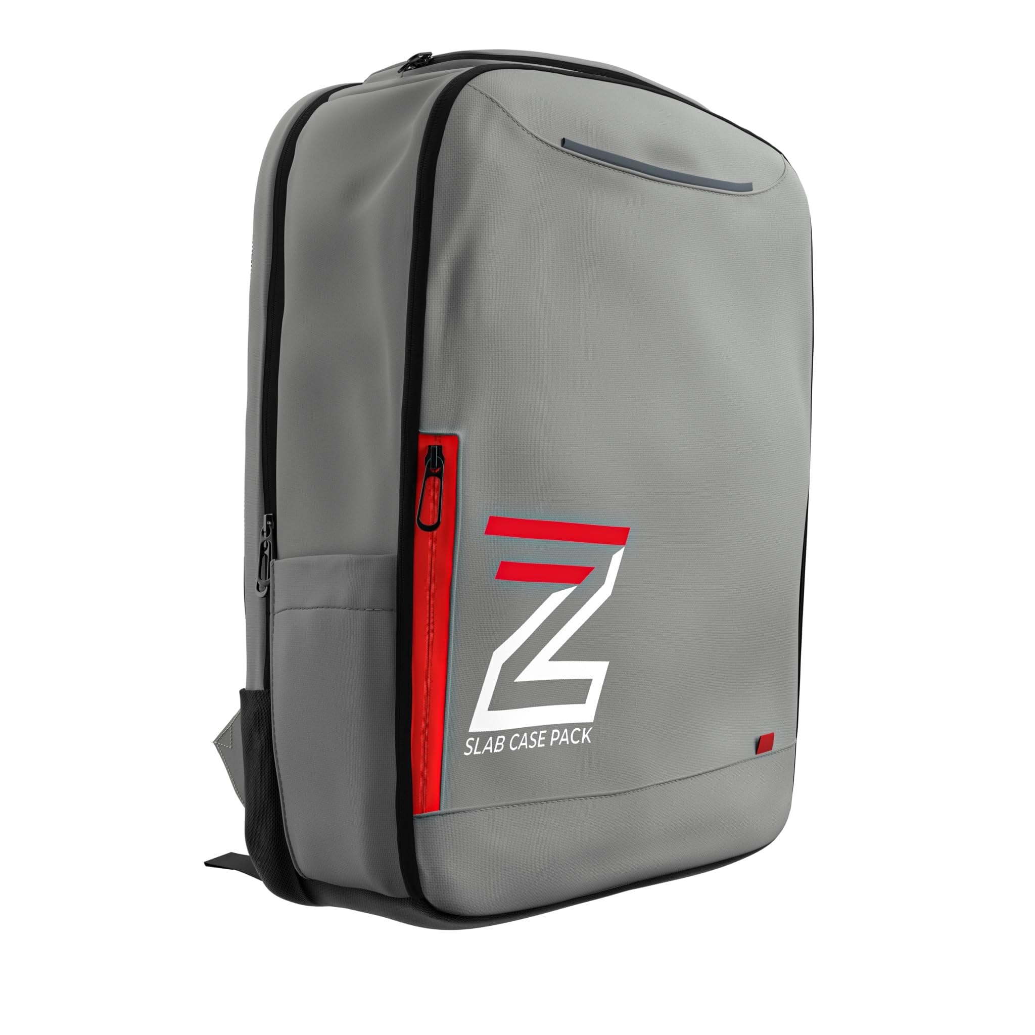Zion Cases Slab Case Backpack with Slab Case 2GO Graded Card Case; Fits PSA, BGS, HGA, SGC, and CSG Graded Card Slabs; Ideal Travel Storage Solution; (Gray)