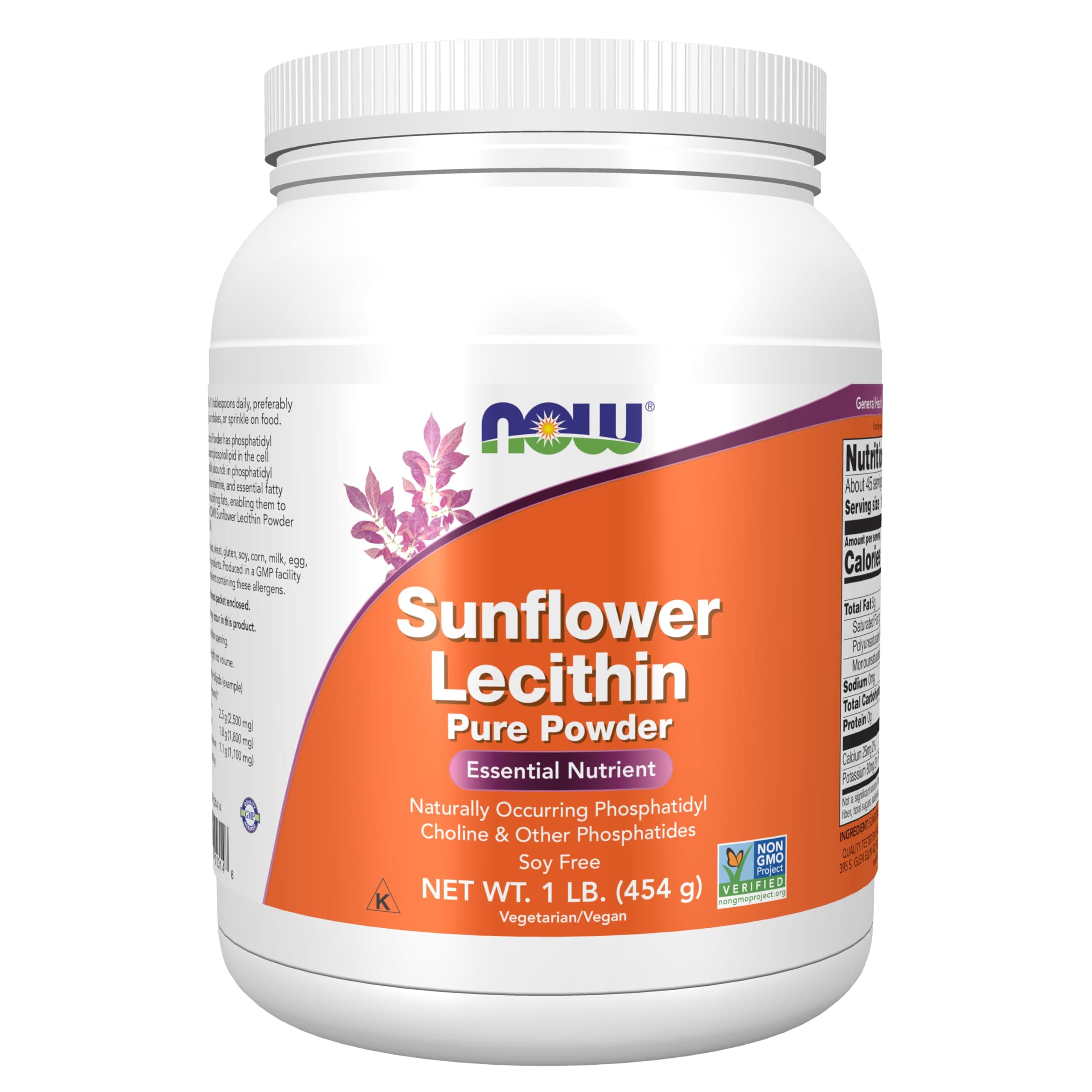 NOW Foods Sunflower Lecithin Powder, 1-Pound