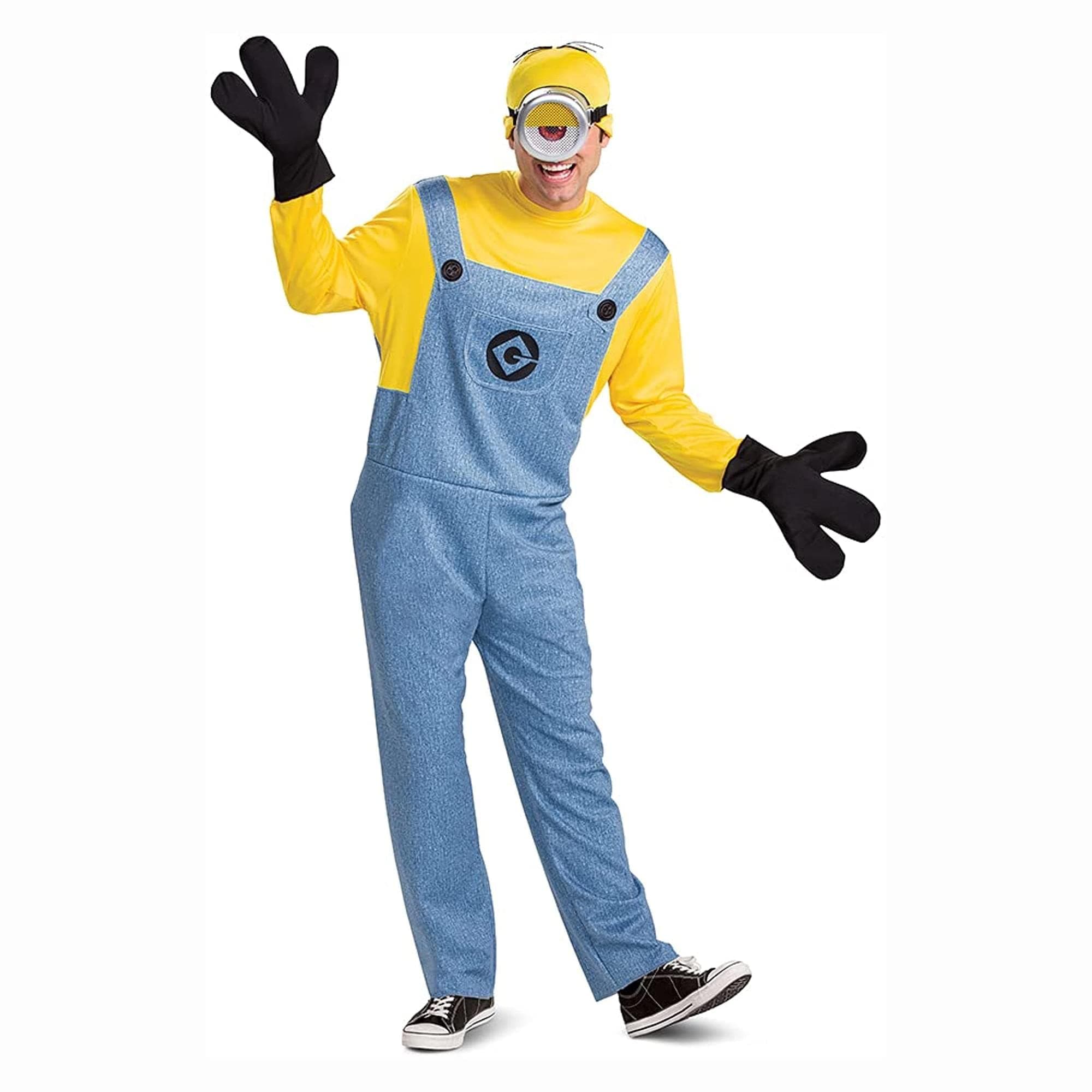 – Disguise Men Minion Deluxe Adult Stuart Costume Adult Sized Costumes (pack of 1)