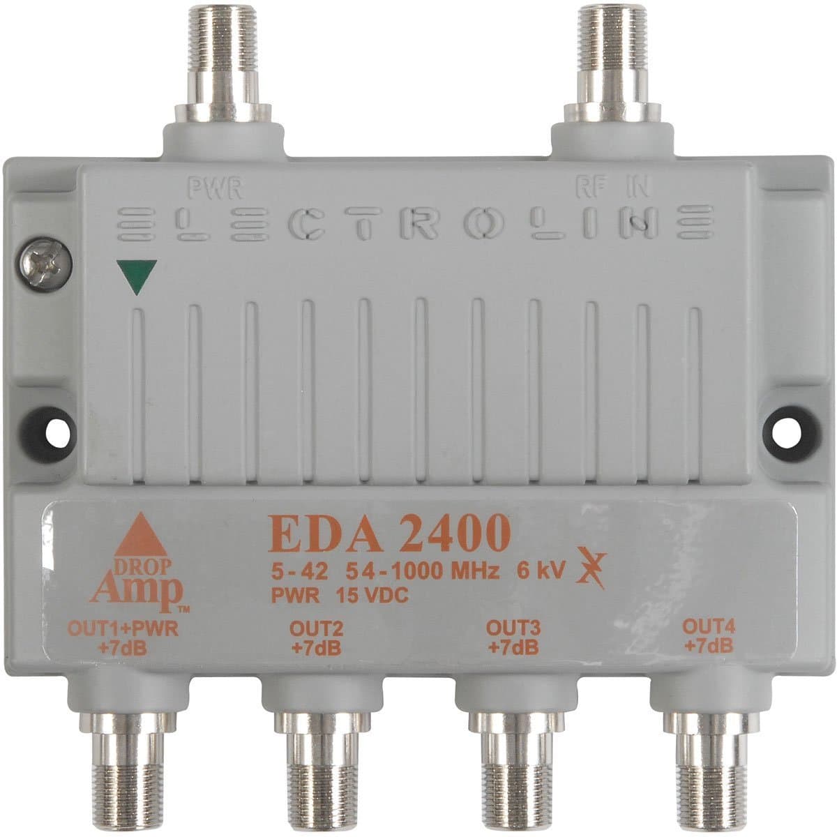 Electroline EDA-2400 4-Port Cable TV HDTV Signal Booster/Amplifier (Retail Package with 5-Year Warranty)