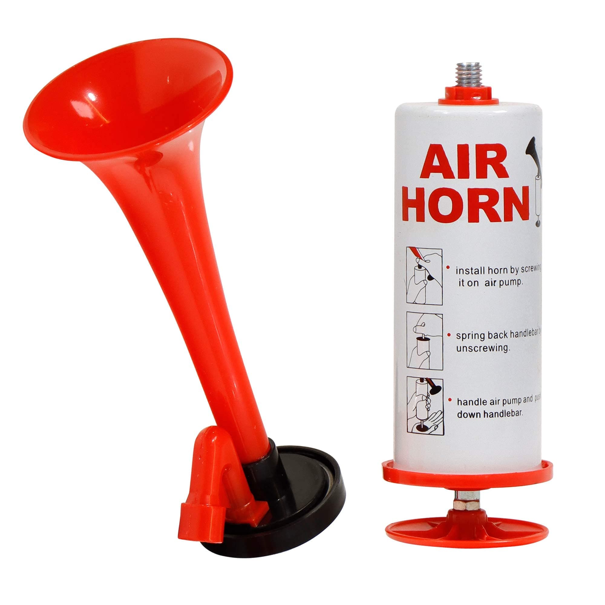 Streetwize Accessories - Hand Horn Clam Pack – Hand Operated Air Horn with Pump Action - Ideal For: Stag Parties, Rugby Matches