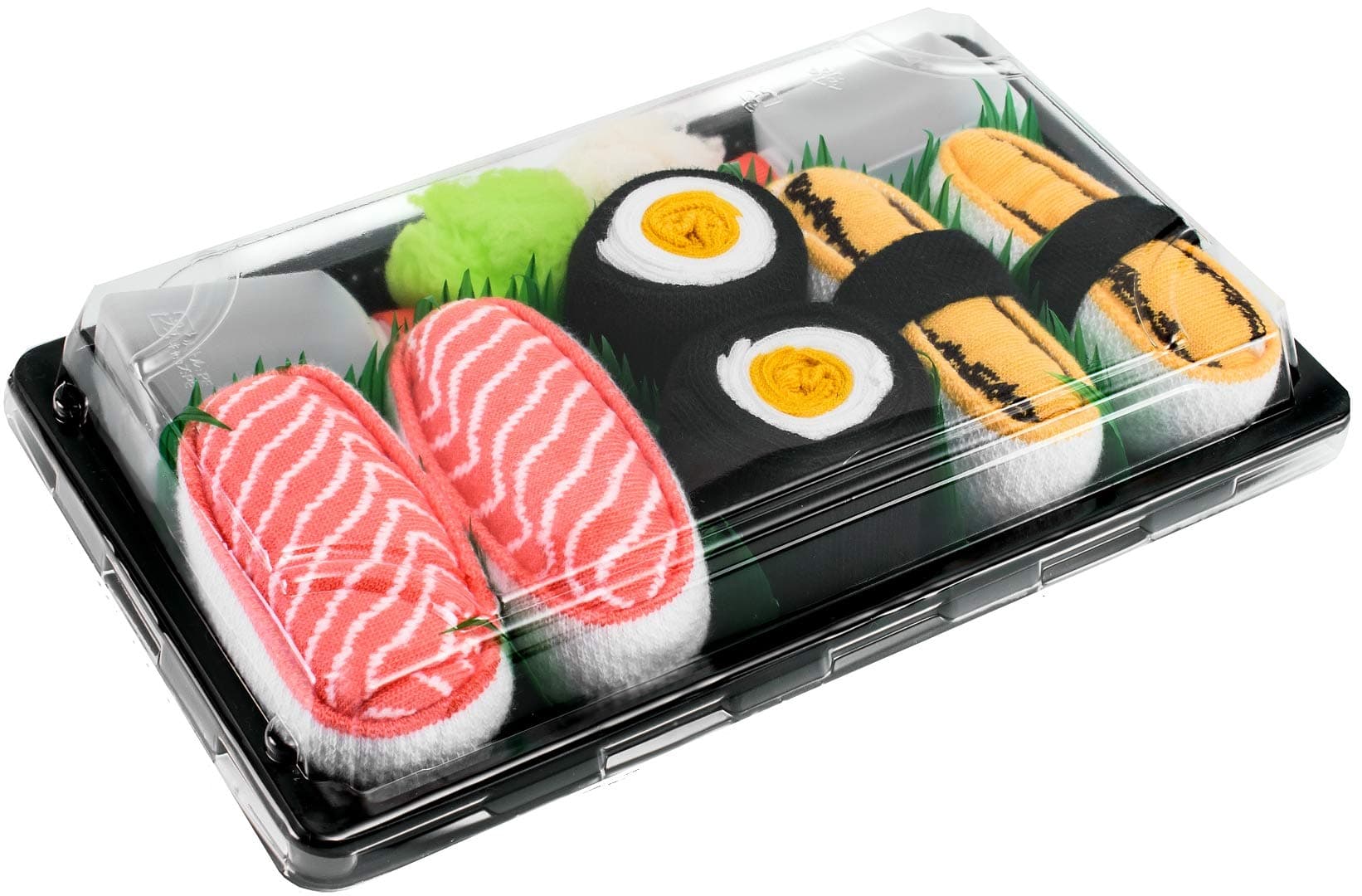 Rainbow SocksWoman Man Sushi Socks Box Tamago Salmon Oshinko Maki - 3 Pairs