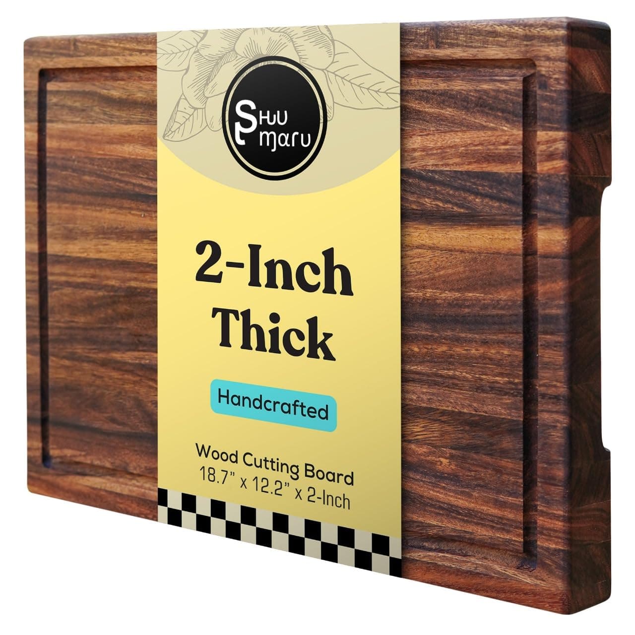 Shumaru Thick Wood Cutting Board - [18.7" x 12.2" x 2"]