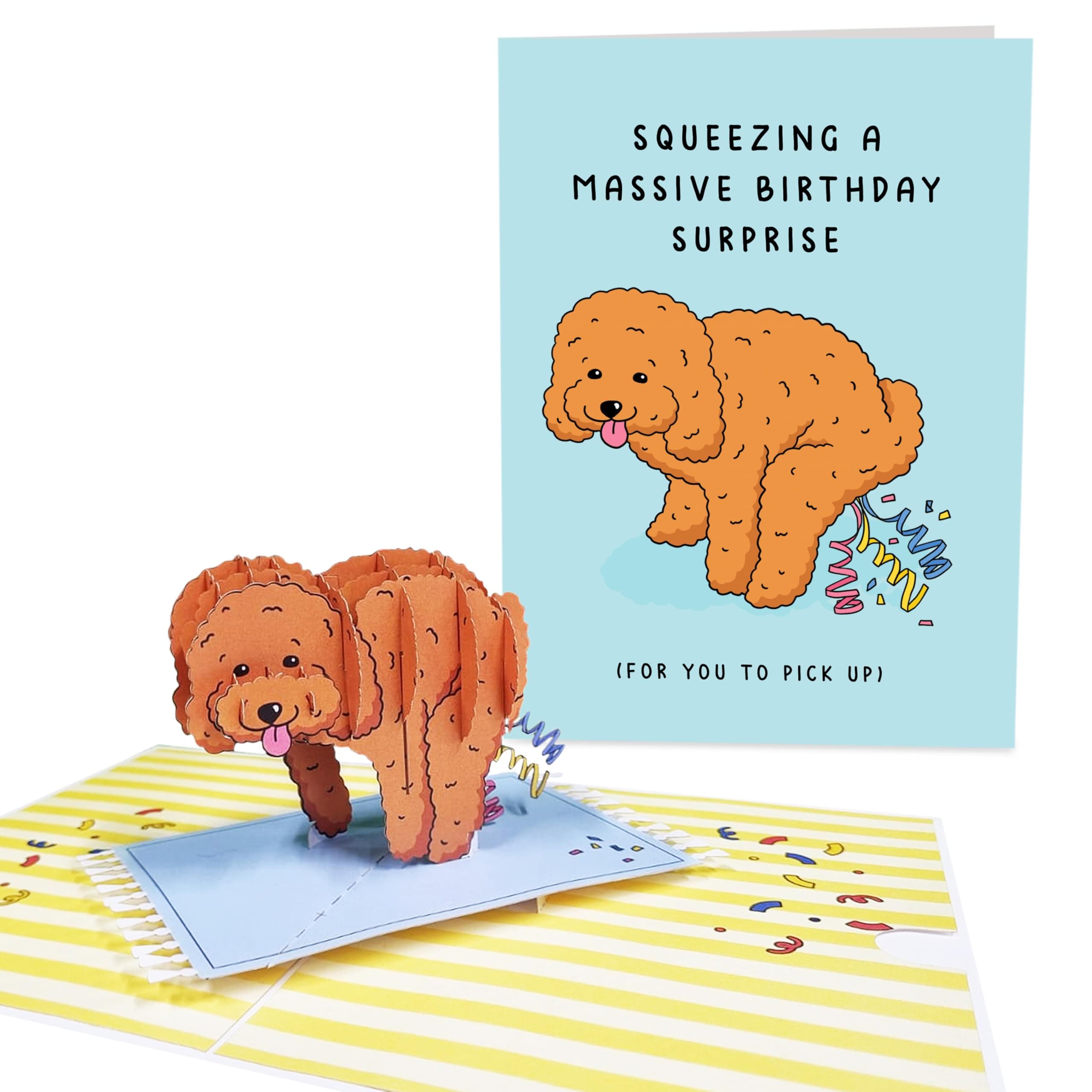 CENTRAL 23 Dog Pop Up Cards Birthday - Squeezing Massive Surprise Greeting Cards Popup - Unique Gifts For Fur Mom Dad Pet Owners - Funny Birthday Card For Women Men Him Her - Comes With Stickers