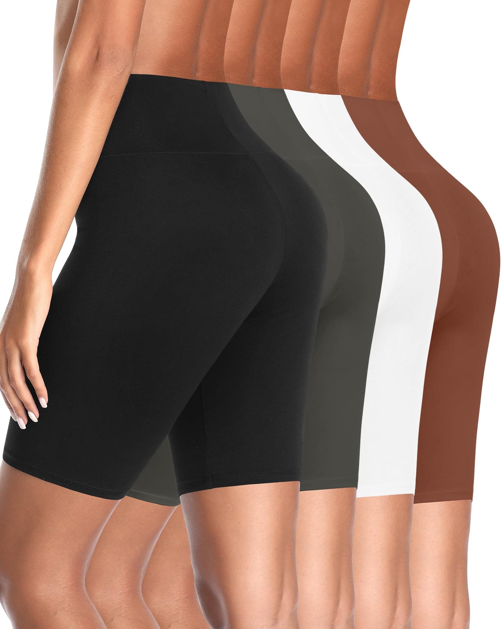 UMMISSCotton Boy Shorts Underwear for Women High Waisted Biker Shorts Tummy Control Boxer Briefs Pack