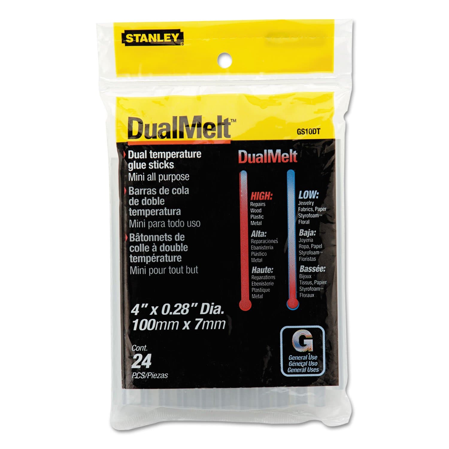 Dual Temperature 7 mm (4 inch) Glue Sticks 1-GS10DT