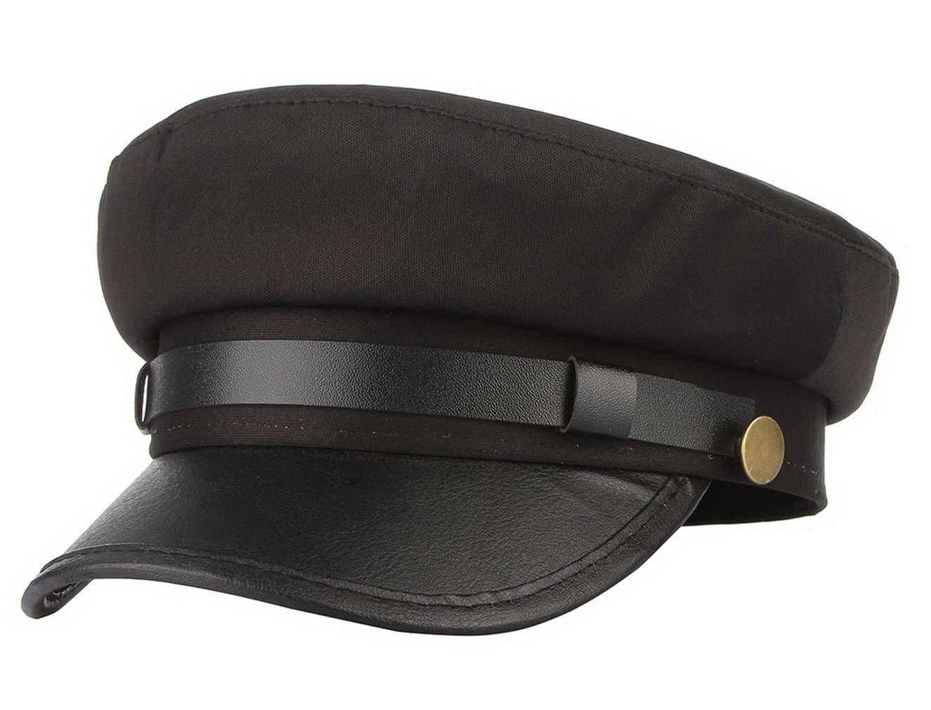 Unisex Classic British Flat Top Fisherman Hat Cotton Breton Fiddler Hat