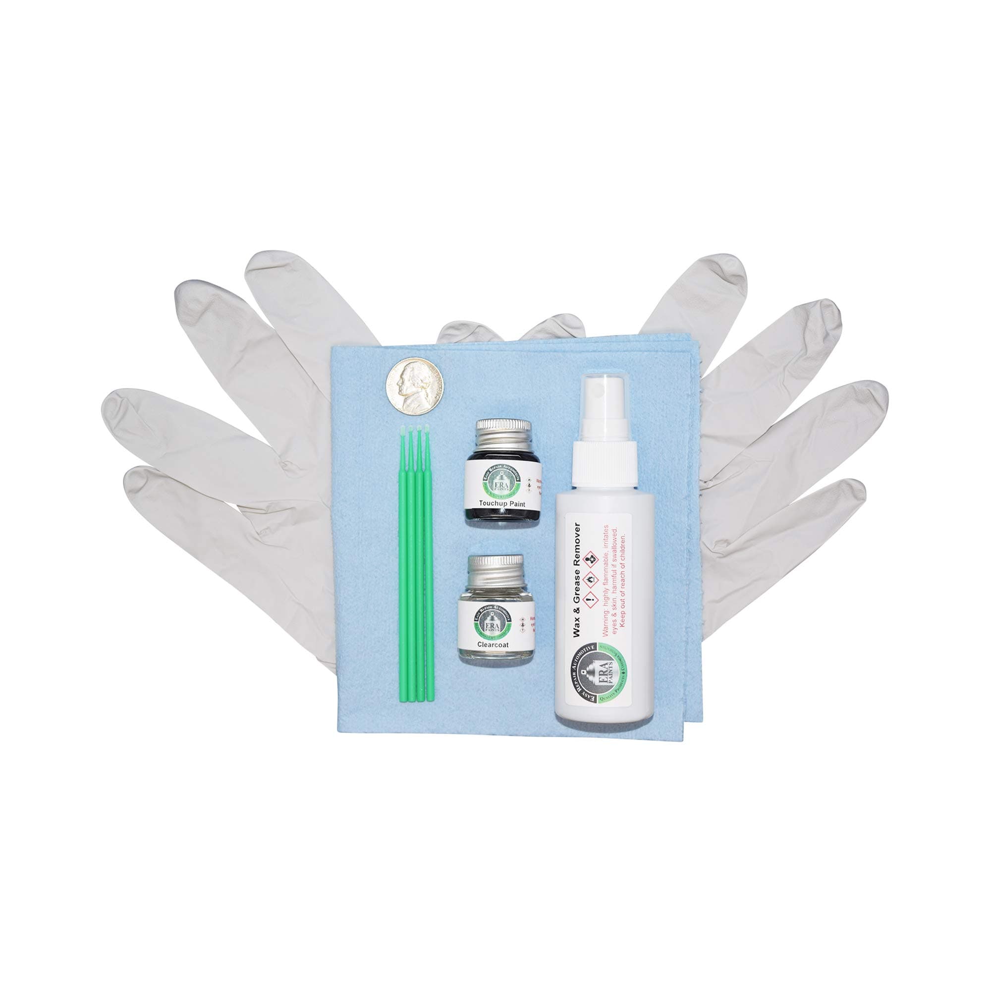 ERA Paints for Fiat Panda 2007-2011 (602A Grigio Perbene Metallic) Automotive Touch Up Paint Clearcoat and Prep Kit