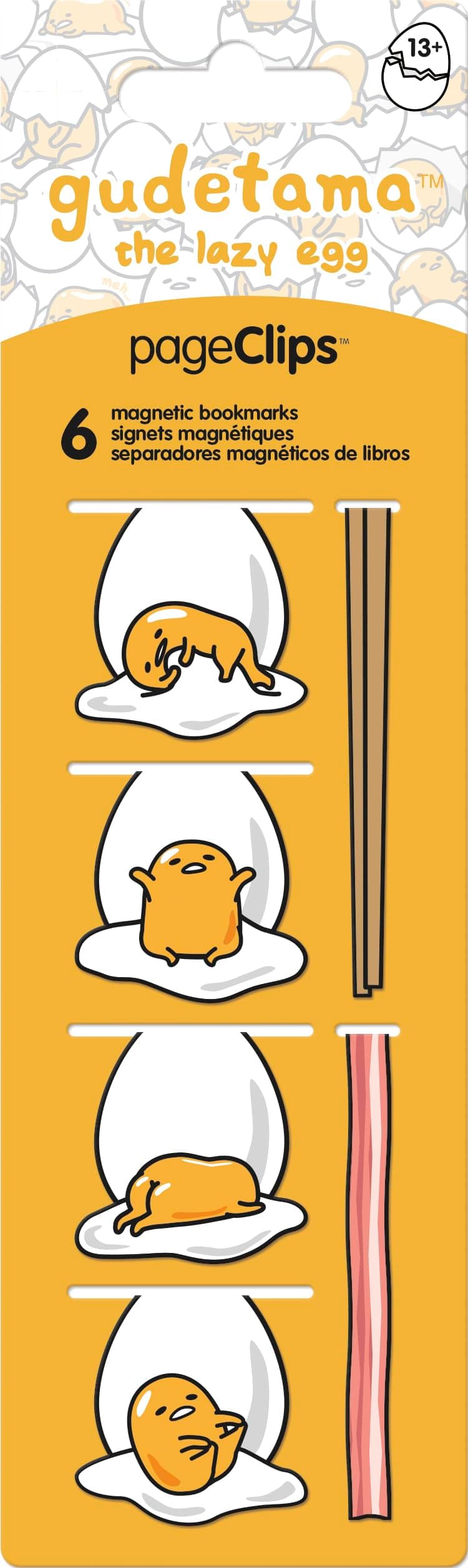 Gudetama Magnetic Page Clips (6-Pack) Stationery