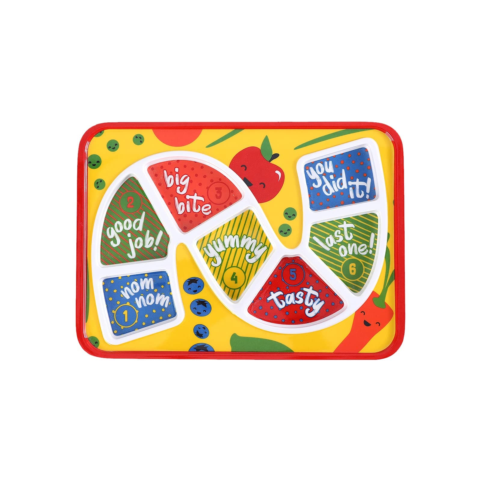 GSM Brands Kids Dinner Plate for Picky Eating Toddlers: Healthy Constructive Fun Meal Time, Divided Portions