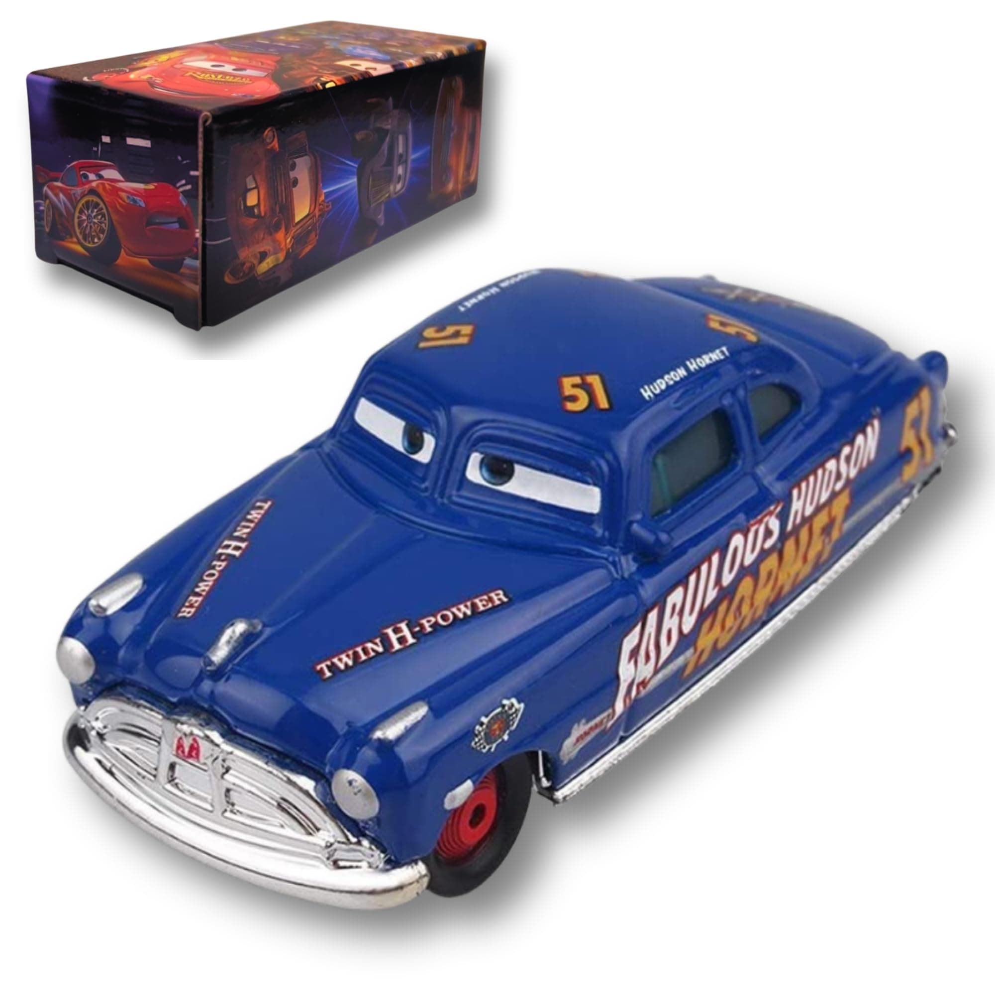 Die-Casting Racers Toy Cars, Safety Alloy Material for Childs, Beauty Color Box Packaging for Your Son Birthday or Christmas Gifts, Inspired by Favorite Characters, Gift for 3+ Years Old (Champion)