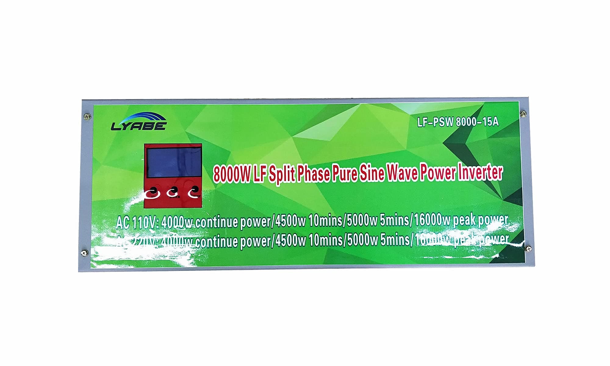 8000W/ 32000W Peak Pure Sine Wave Power Inverter 24V DC to 120/240V AC Split Phase with Battery AC Charger,Low Frequency Off Grid Solar Inverter