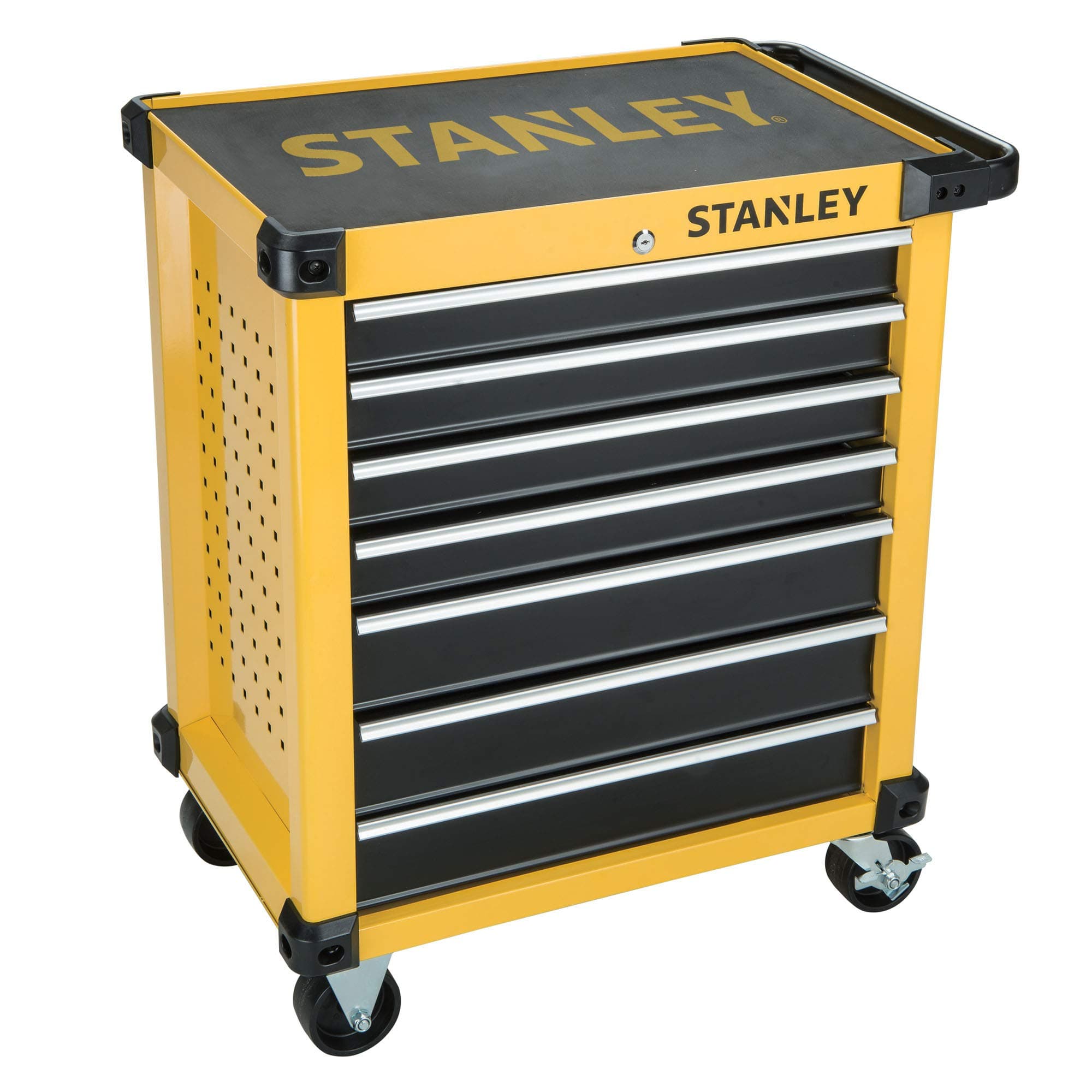 Stanley 27" 7 Drawer Roller Cabinet, Yellow/Black - Stmt1-74306