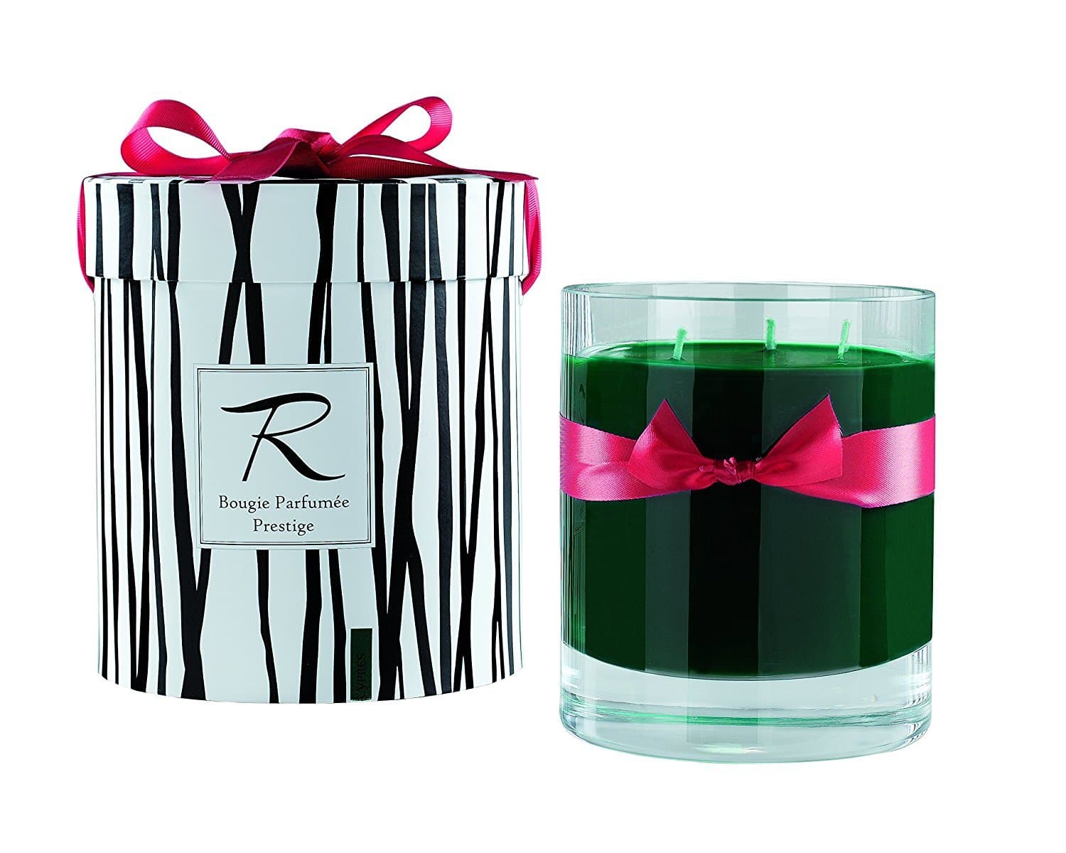 Rigaud Paris, Cypres Bougie Parfumee Prestige, Large 3-wick "Prestige" Model Candle, Green, 6" Tall, 150 Hours Burn, 26.5 Oz, Made in France