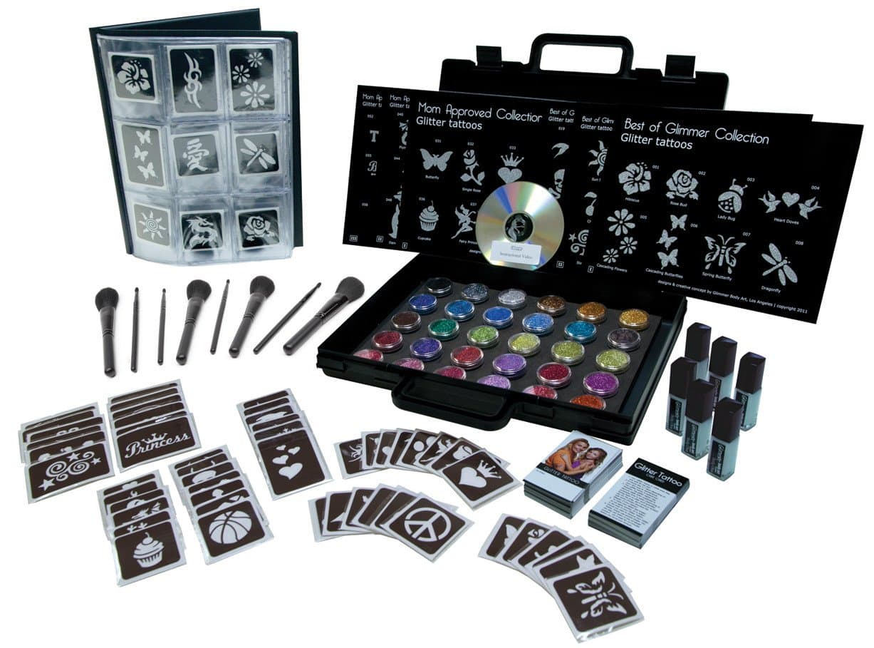 Glitter Temporary tattoo kit Pro Amusement