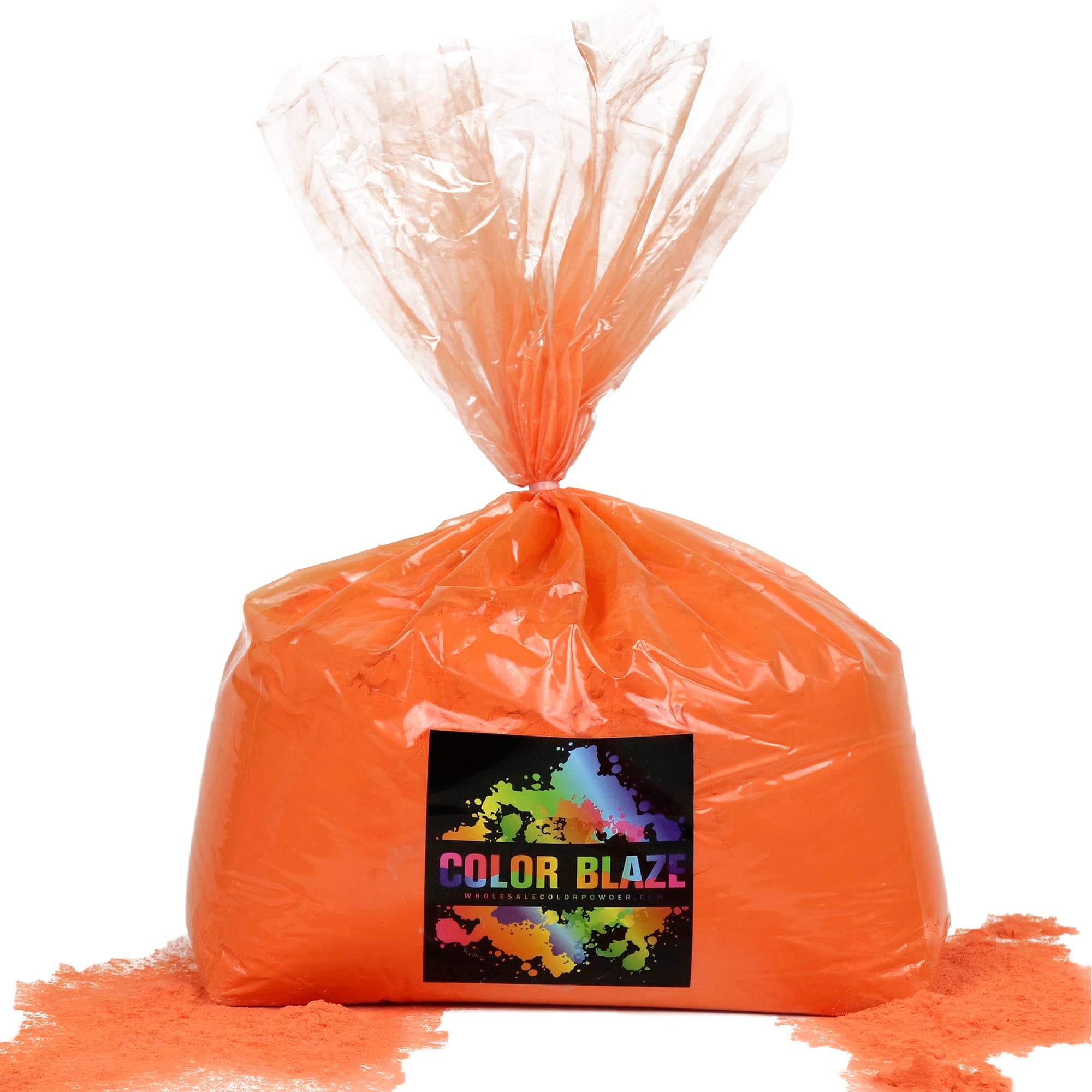 Holi Colored Powder - 25 lbs of Orange Powdered Color - for Fun Runs, Color Toss, Rangoli, Powder War, Backyard Party & Festivals - Pack of 1 Big Bag - 25 Pounds in Bulk - Orange