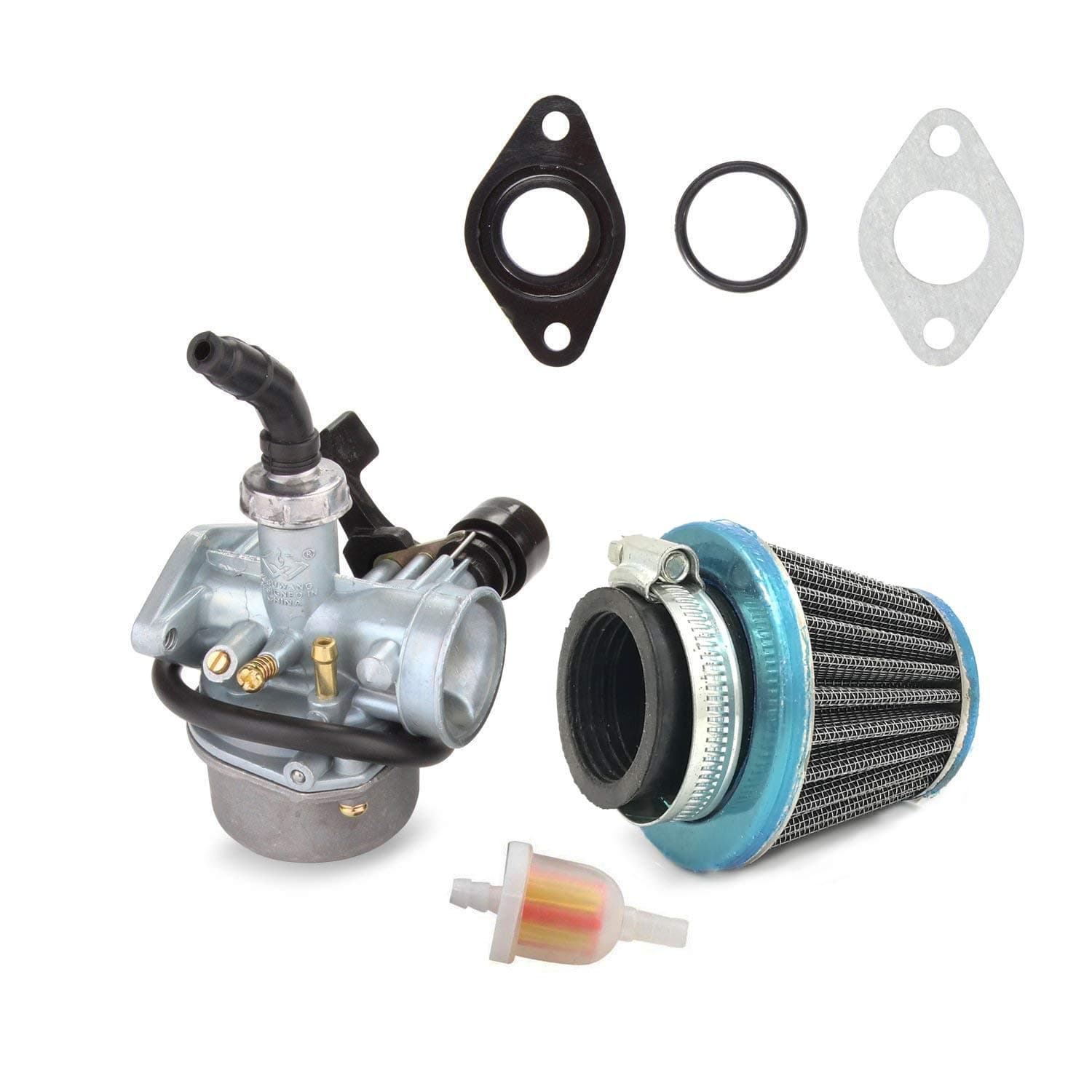 LIAMTU ATV Carburetor PZ19 with Fuel Filter and 35mm Air Filter for 50cc 70cc 80cc 90cc 110cc 125cc ATV Dirt Pit Bike Taotao Honda CRF By