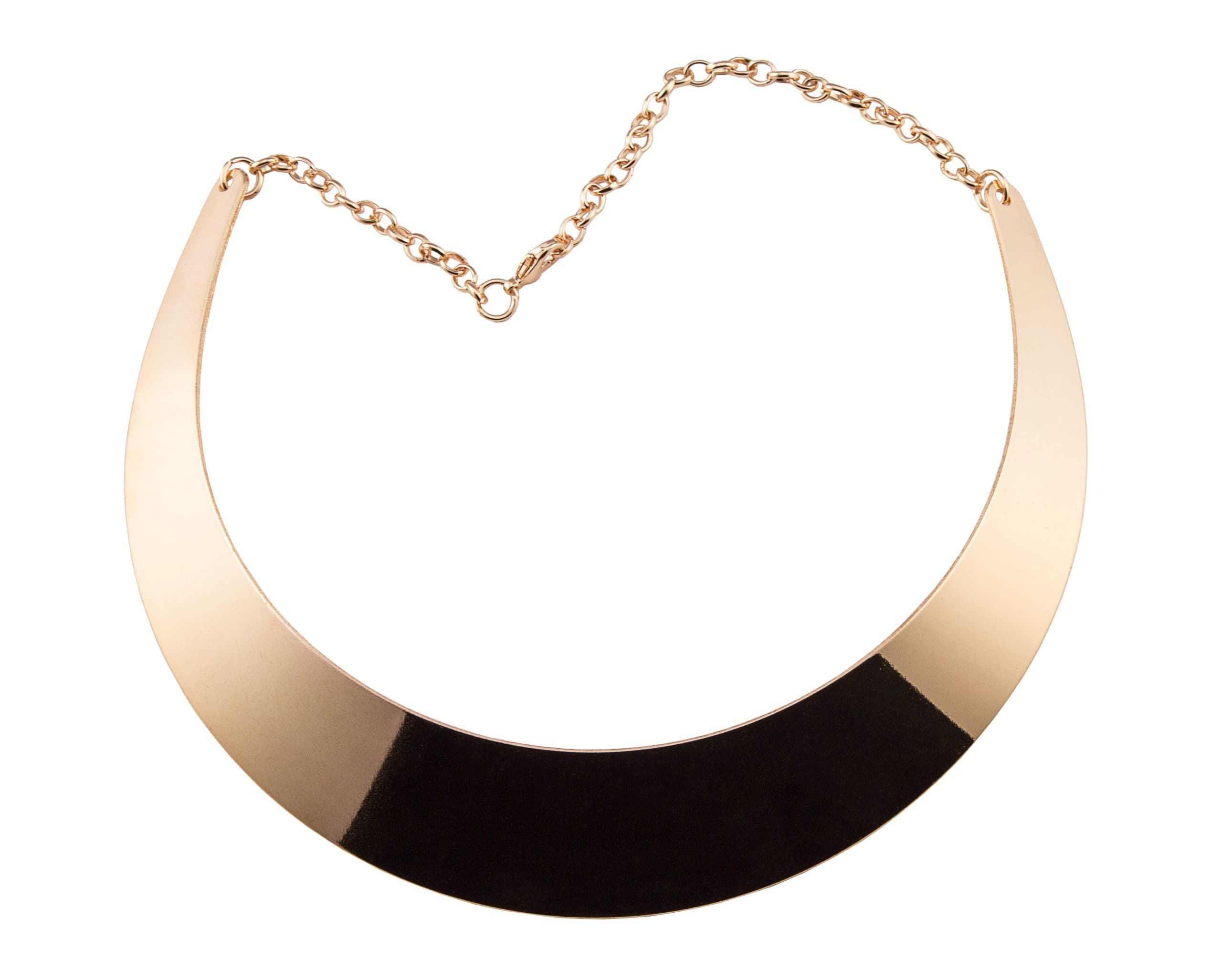 NYBK Fashion Mirror Finish Choker Necklace Collar