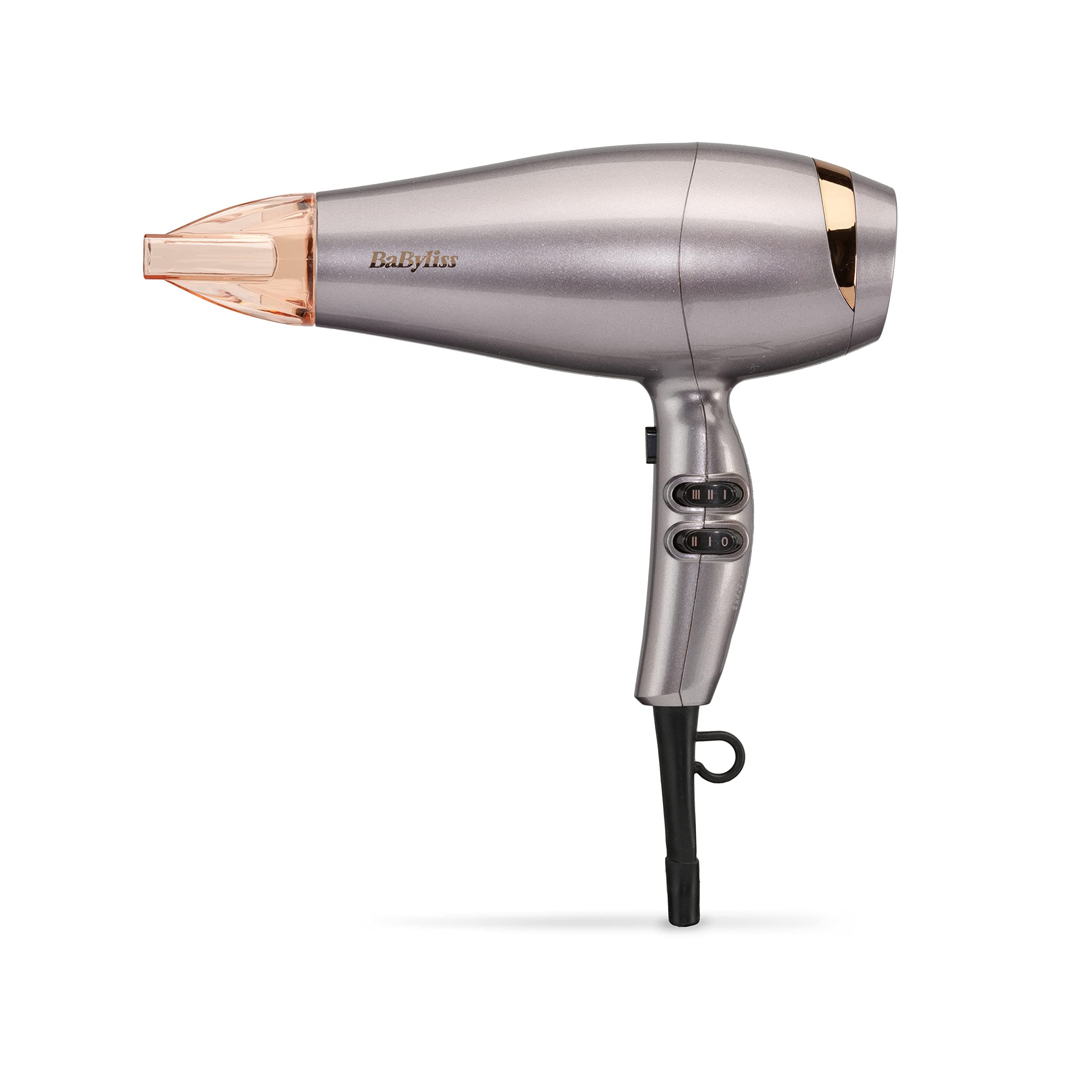 Shimmer Hair Dryer - 2100W Professional Ionic Blow Dryer, Lightweight Travel Hairdryer, Fast Drying Ceramic Hair Dryer, 3 Heat & 2 Speed Settings, Silver, 5336BU