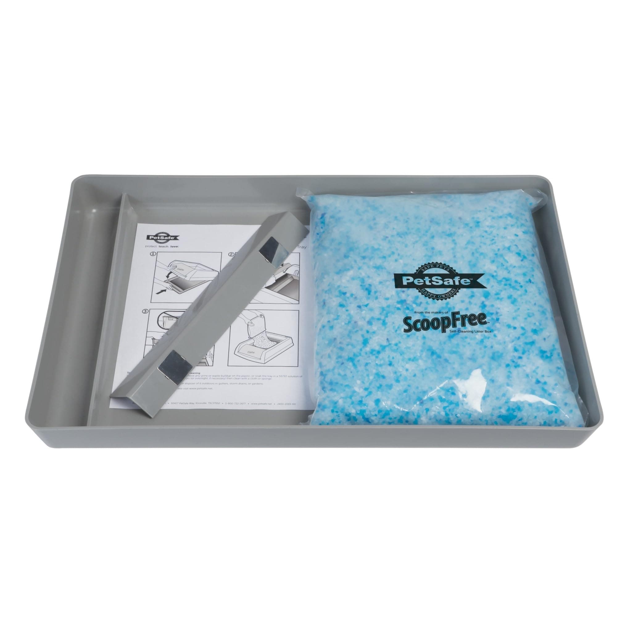 ScoopFree Reusable Litter Tray with Crystal Litter - Odour Control, Easy Cleanup, Durable Design