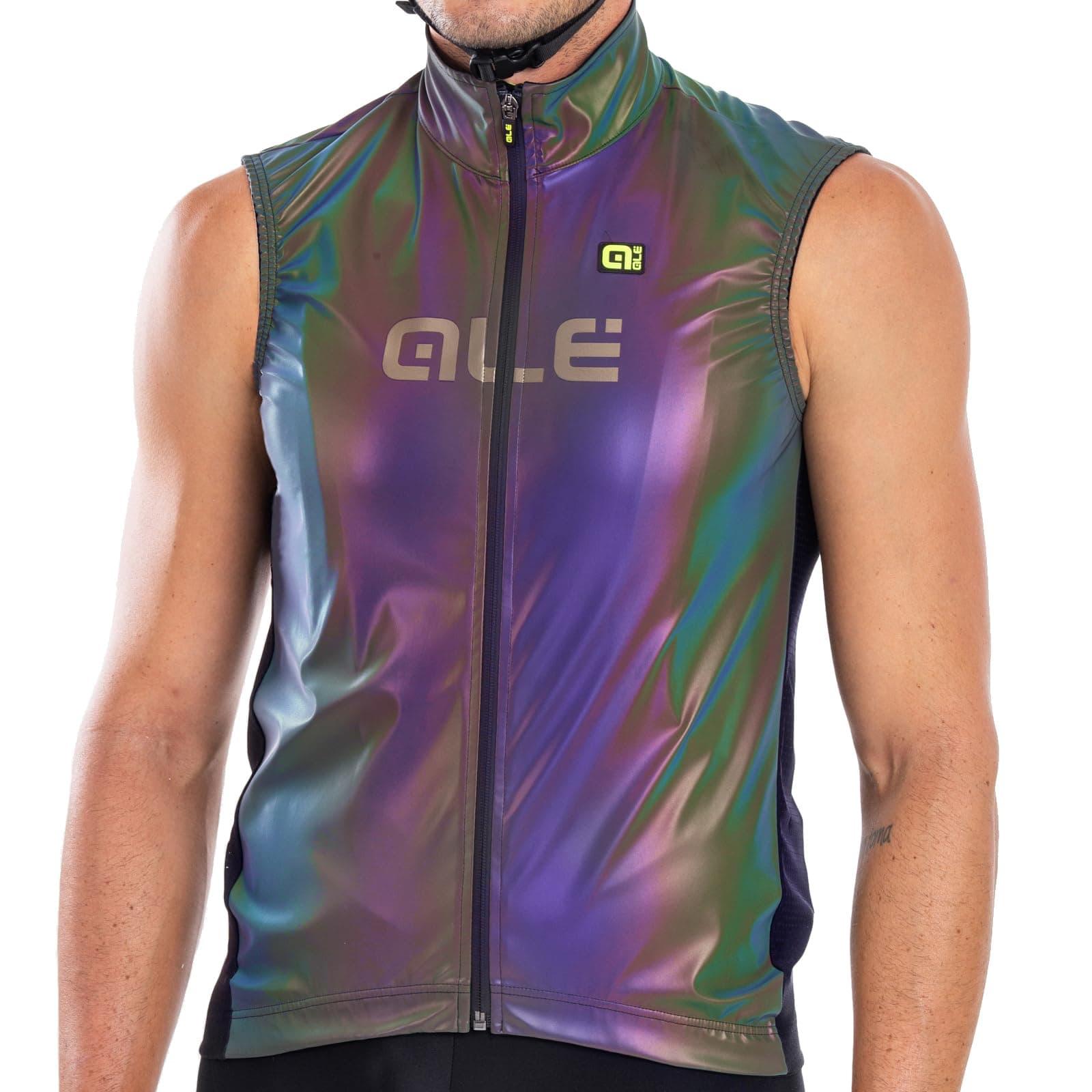 ALE'Alé Cycling Men's Gilet, Iridescent Reflective, X-Small