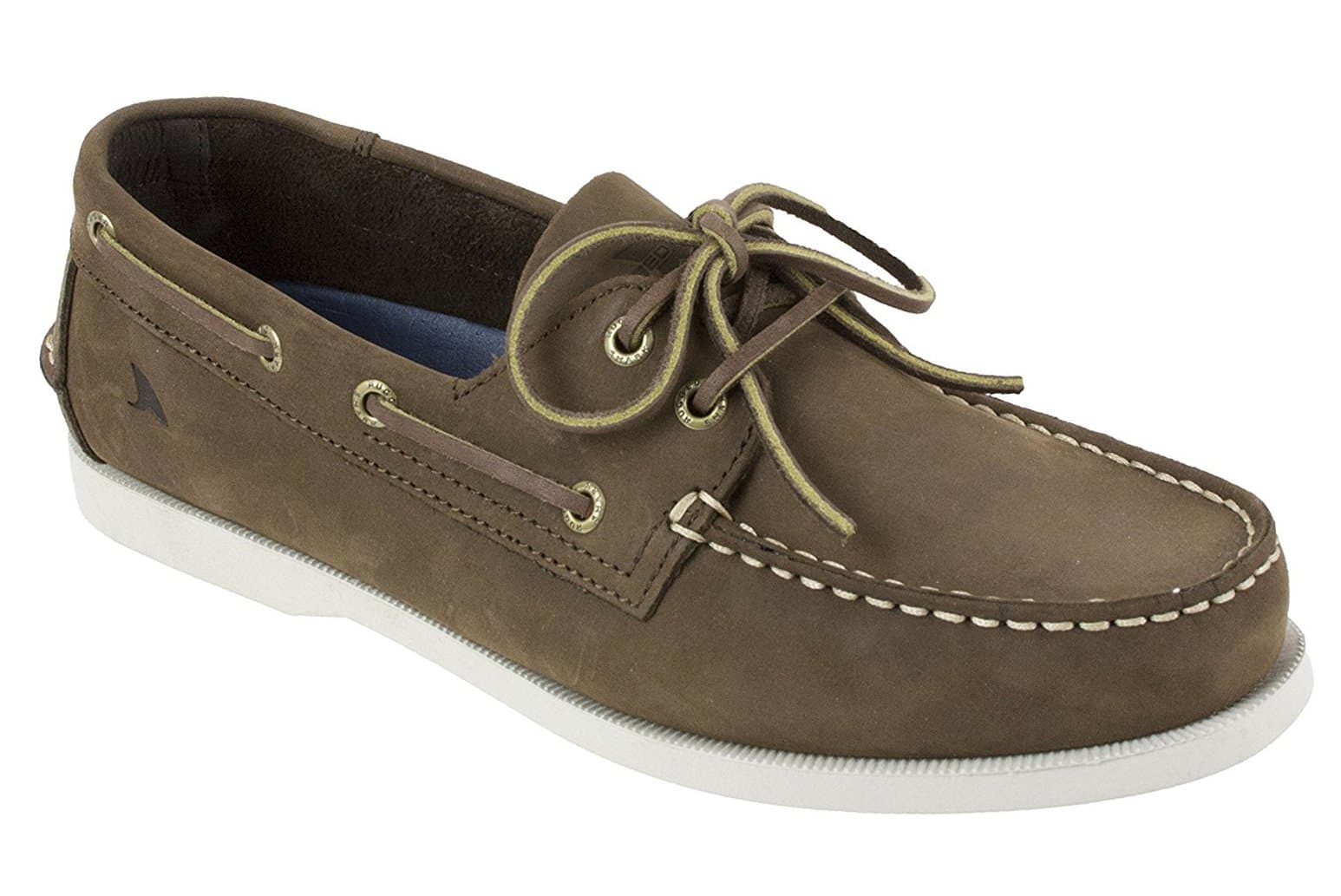 RUGGED SHARK Men's Boat Shoe, Classic Look, Premium Genuine Leather, with Odor Control Technology, Size 8 to 13