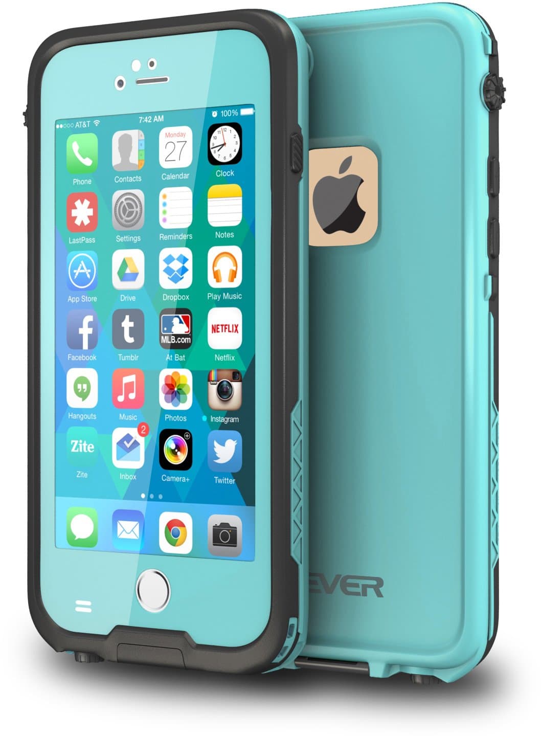 CellEver Compatible with iPhone 6 Plus / 6s Plus Case Waterproof Shockproof IP68 Certified SandProof Snowproof Diving Full Body Protective Cover - Ocean Blue
