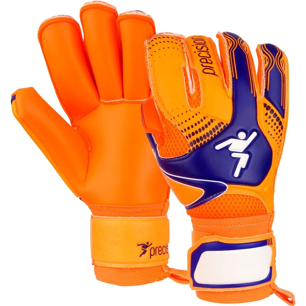 Precision GK Fusion X Flash Roll Junior Goalkeeper Gloves Size 7 Orange